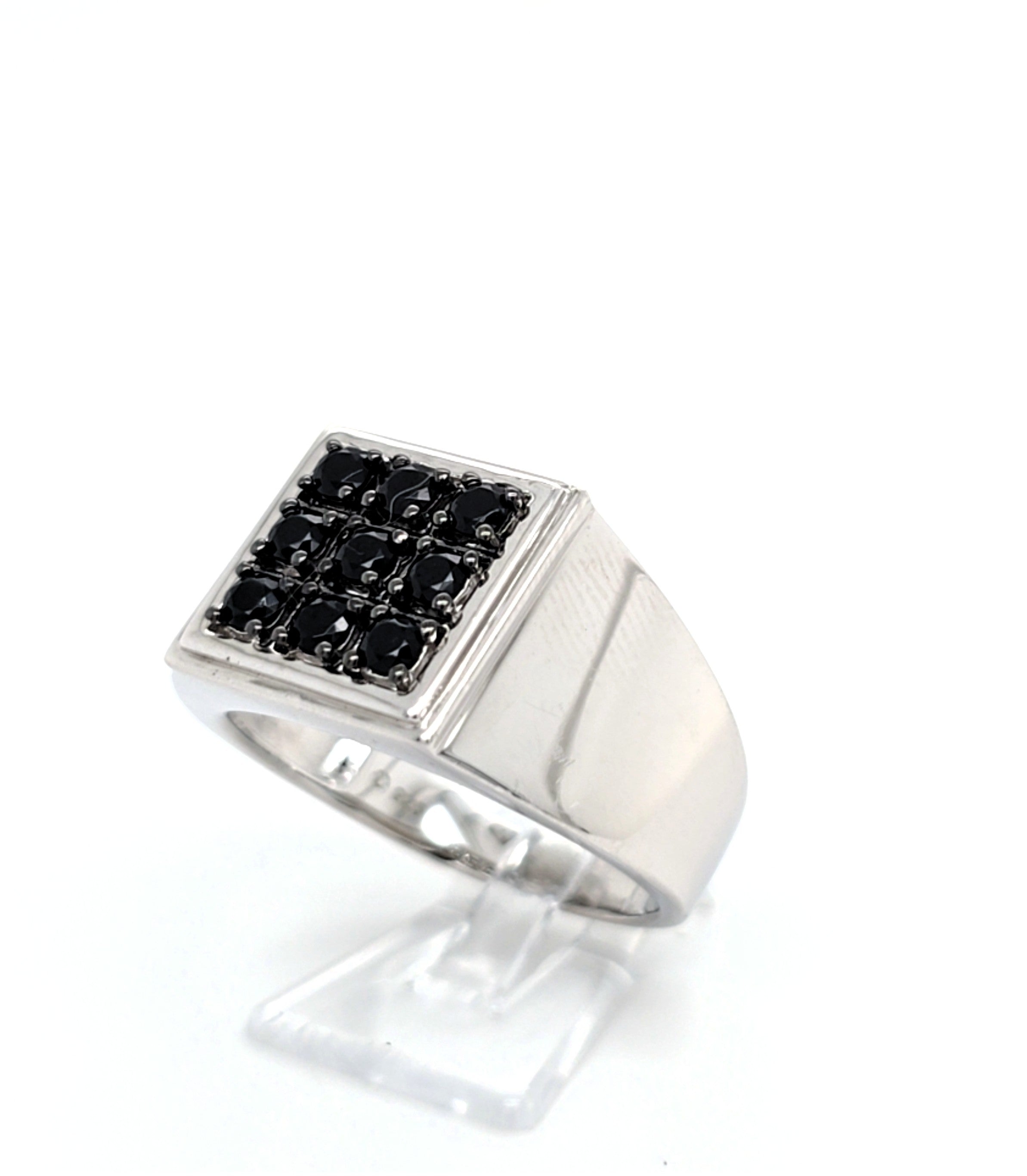 Herren Ring Silber 925 Schmucksteine schwarz *69* Schmuck 214778