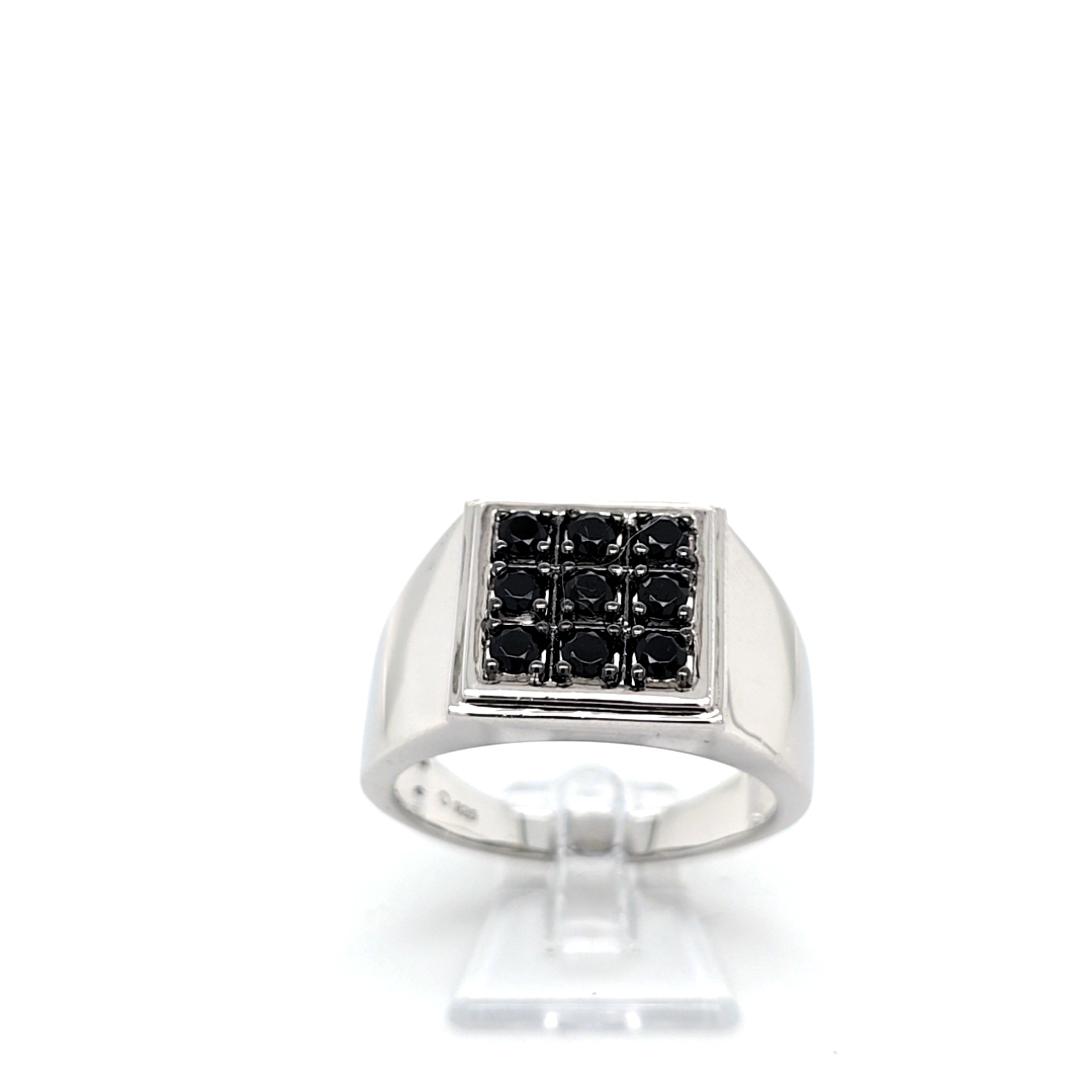 Herren Ring Silber 925 Schmucksteine schwarz *69* Schmuck 214778