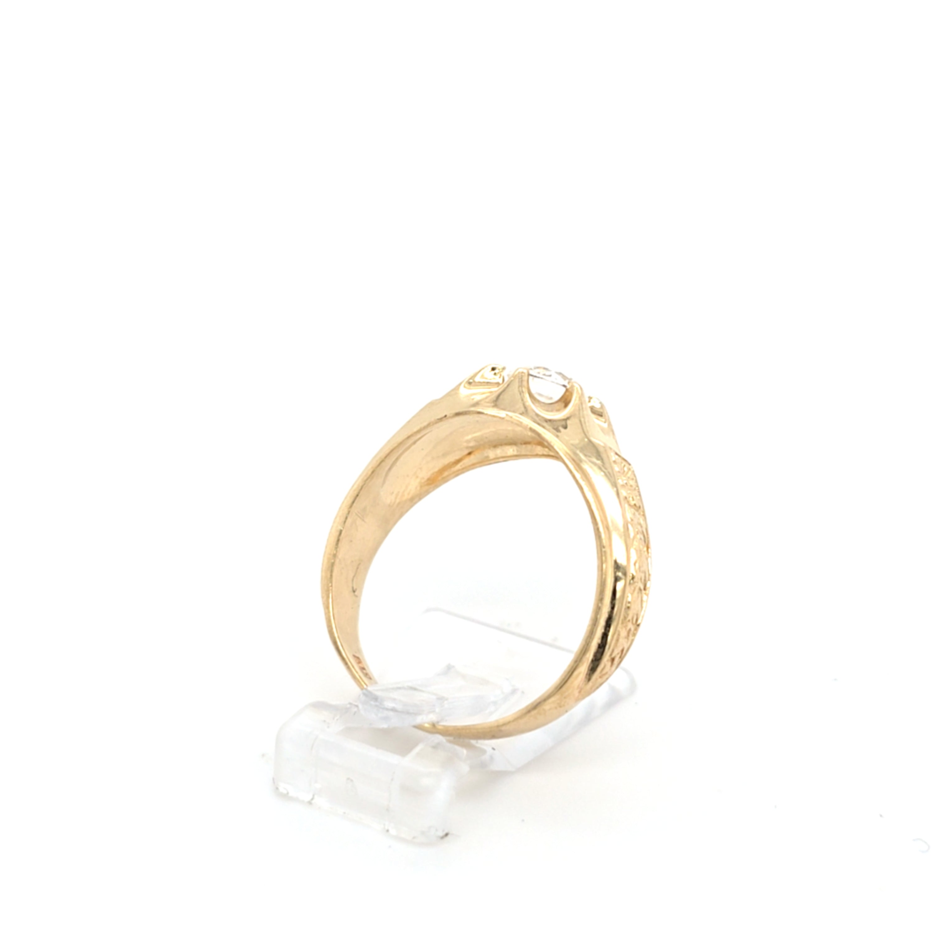 Damen Ring Gelbgold 585  14 kt Zirkonia  *57*
