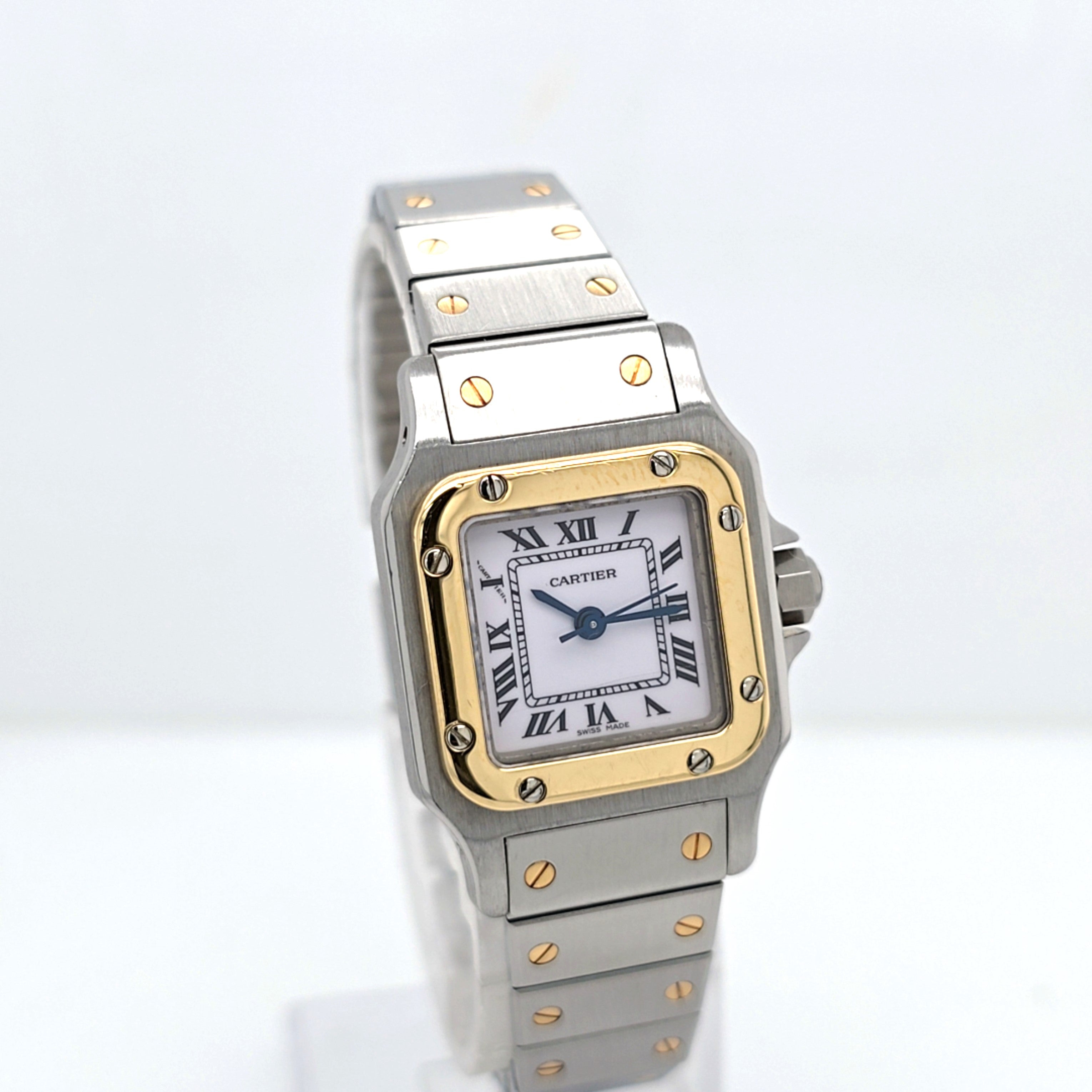 Cartier Santos Galbee Stahl/ Gold Ref: 1170902 Damen 24 mm