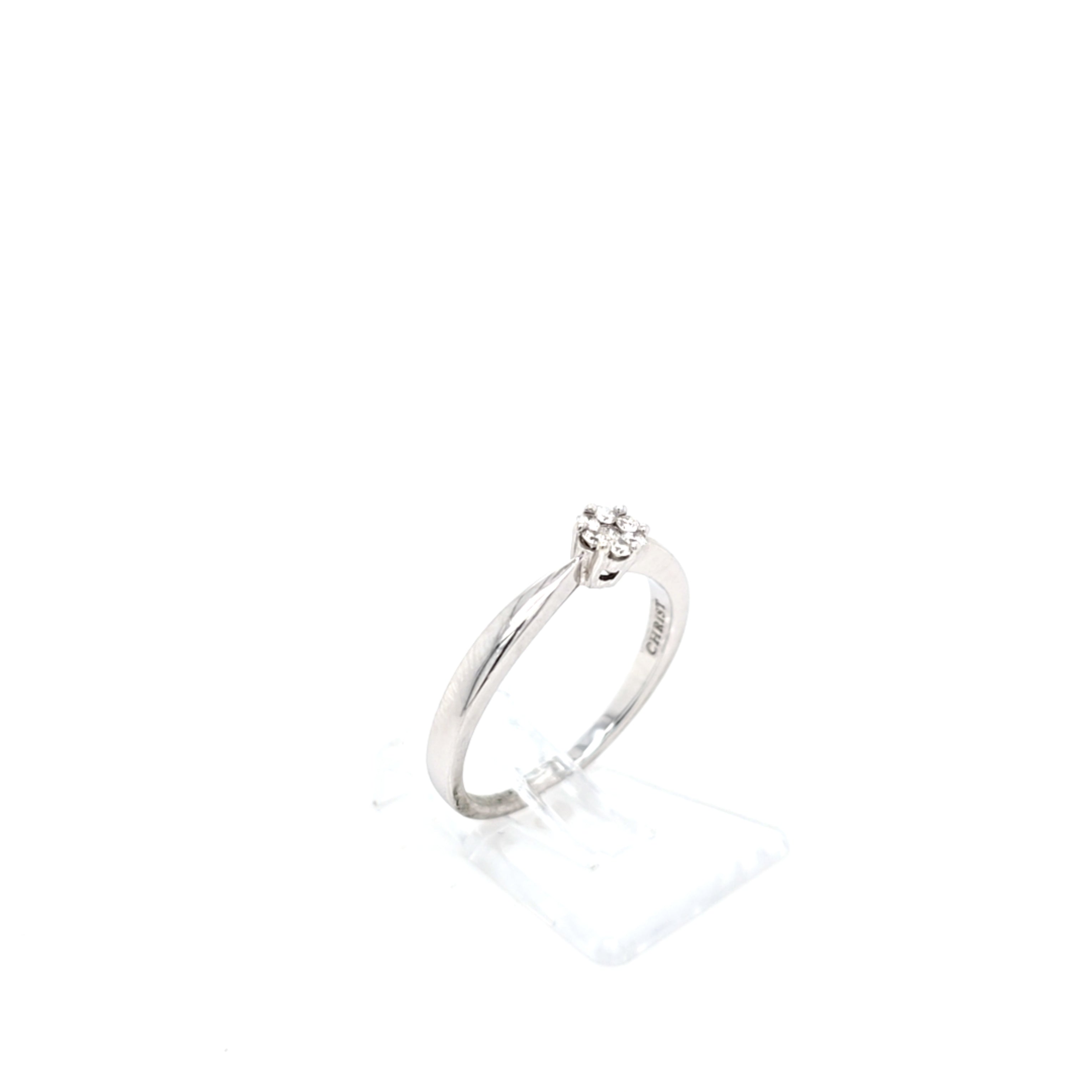 Christ Damen Ring Weißgold 585 14 kt. 7 Brillanten ca. 0,14ct *52* 200864