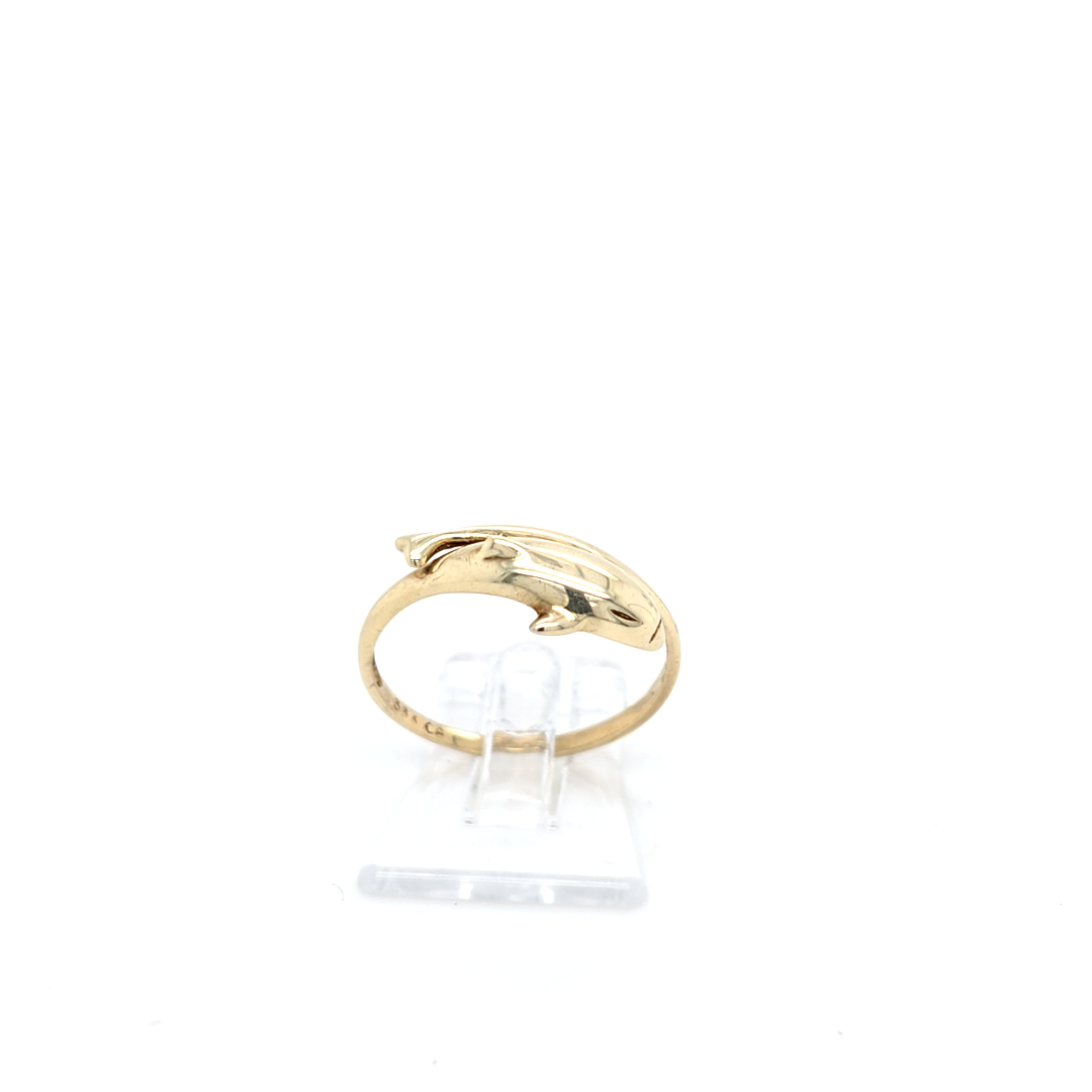 Damen Ring Gelbgold 333  8 kt.  Delphin *51*