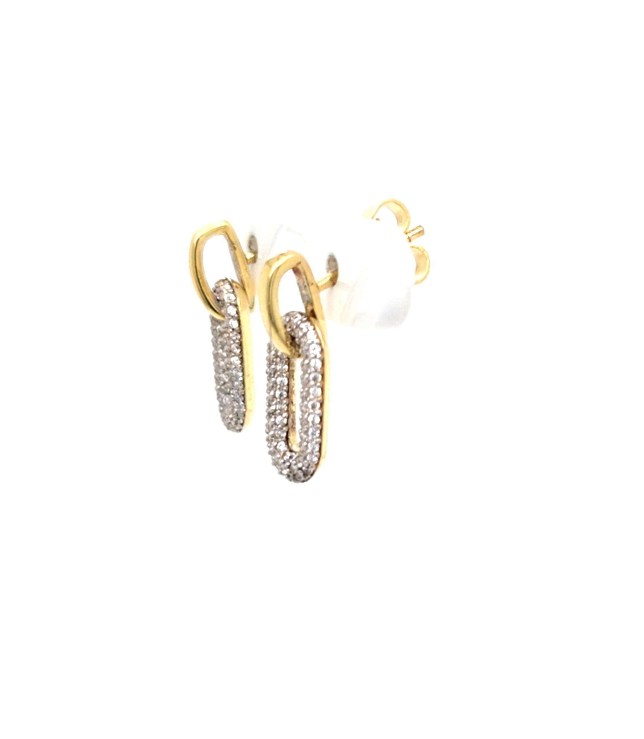 Damen Ohrringe Gelbgold 585/14kt. Zirkonia