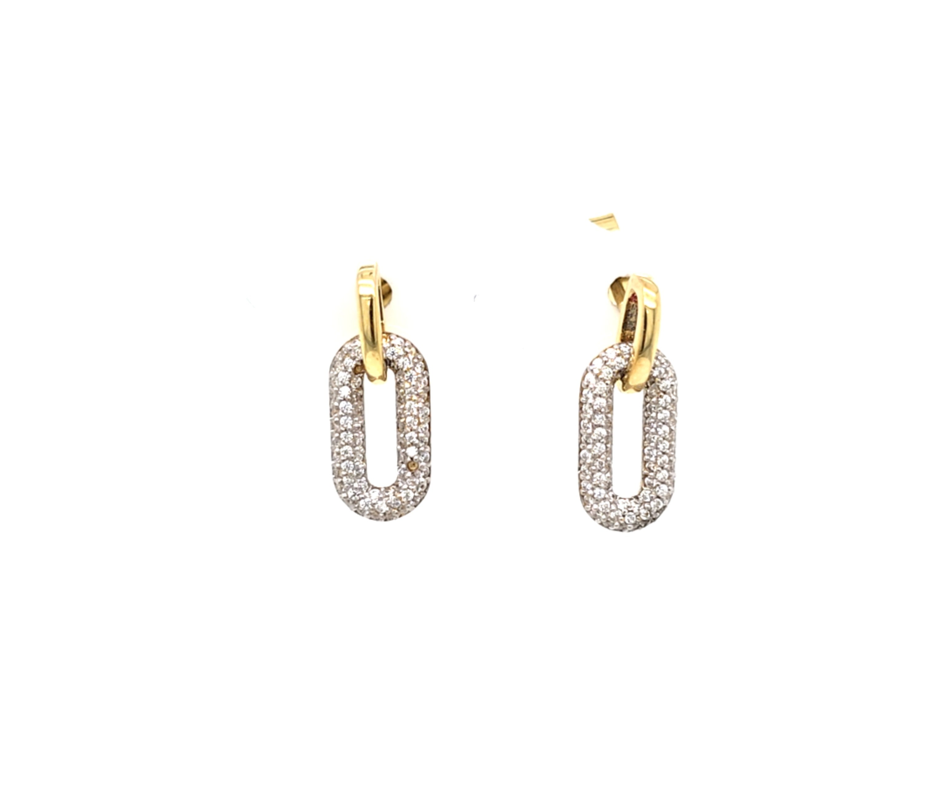 Damen Ohrringe Gelbgold 585/14kt. Zirkonia