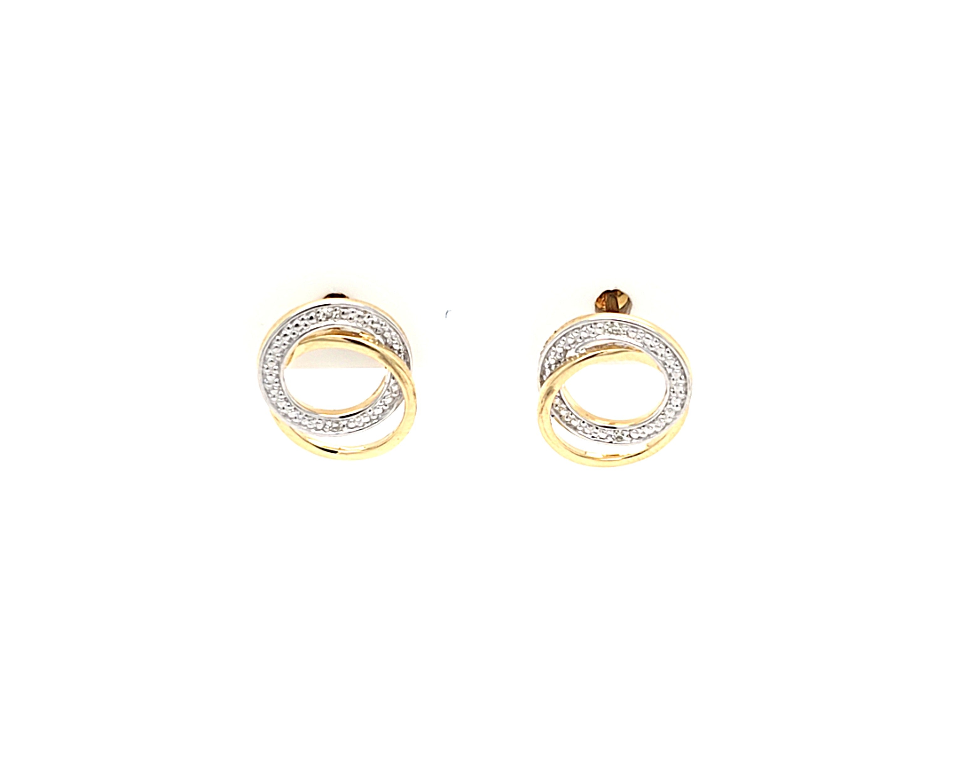 Damen Ohrringe Gelbgold 585/14kt. Zirkonia