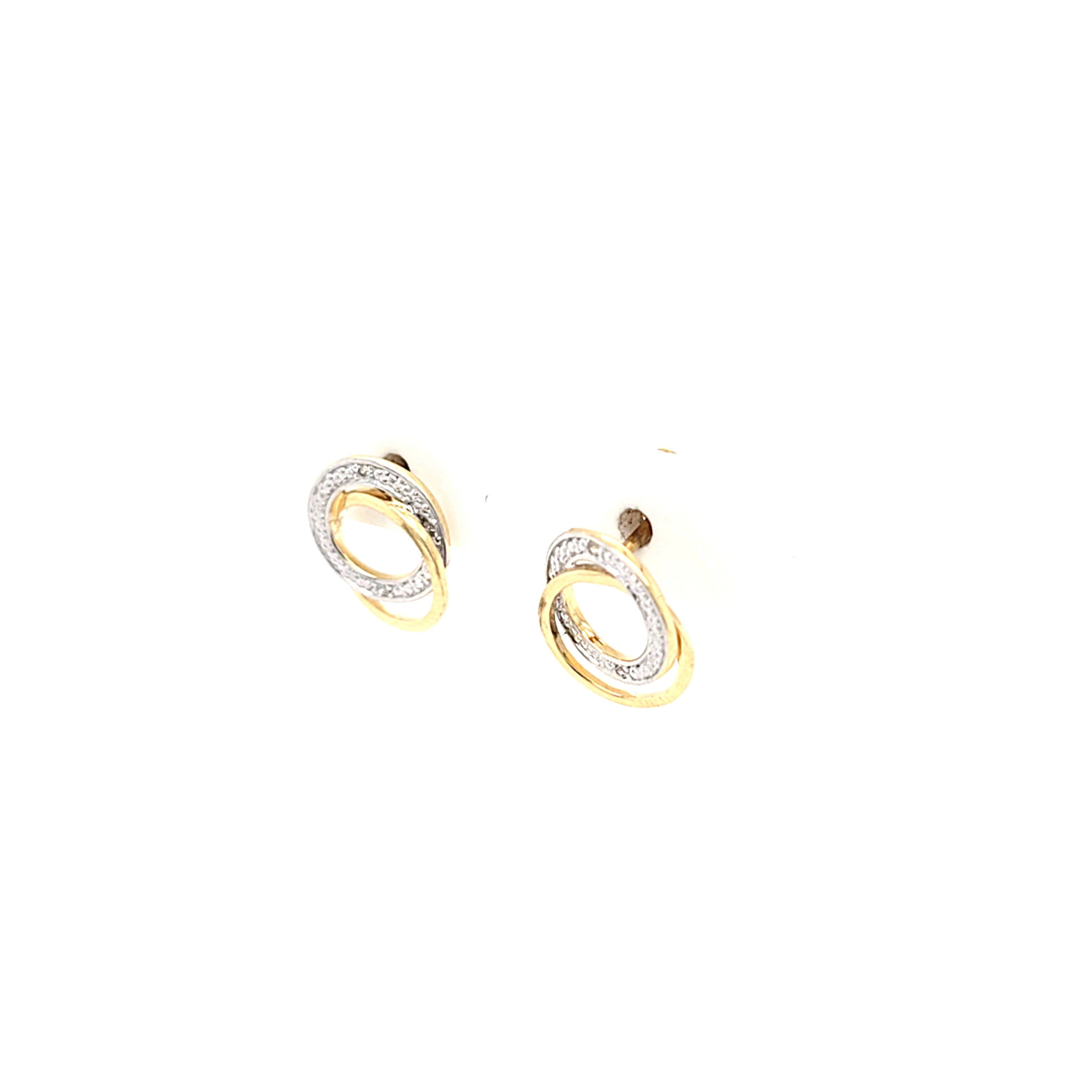 Damen Ohrringe Gelbgold 585/14kt. Zirkonia