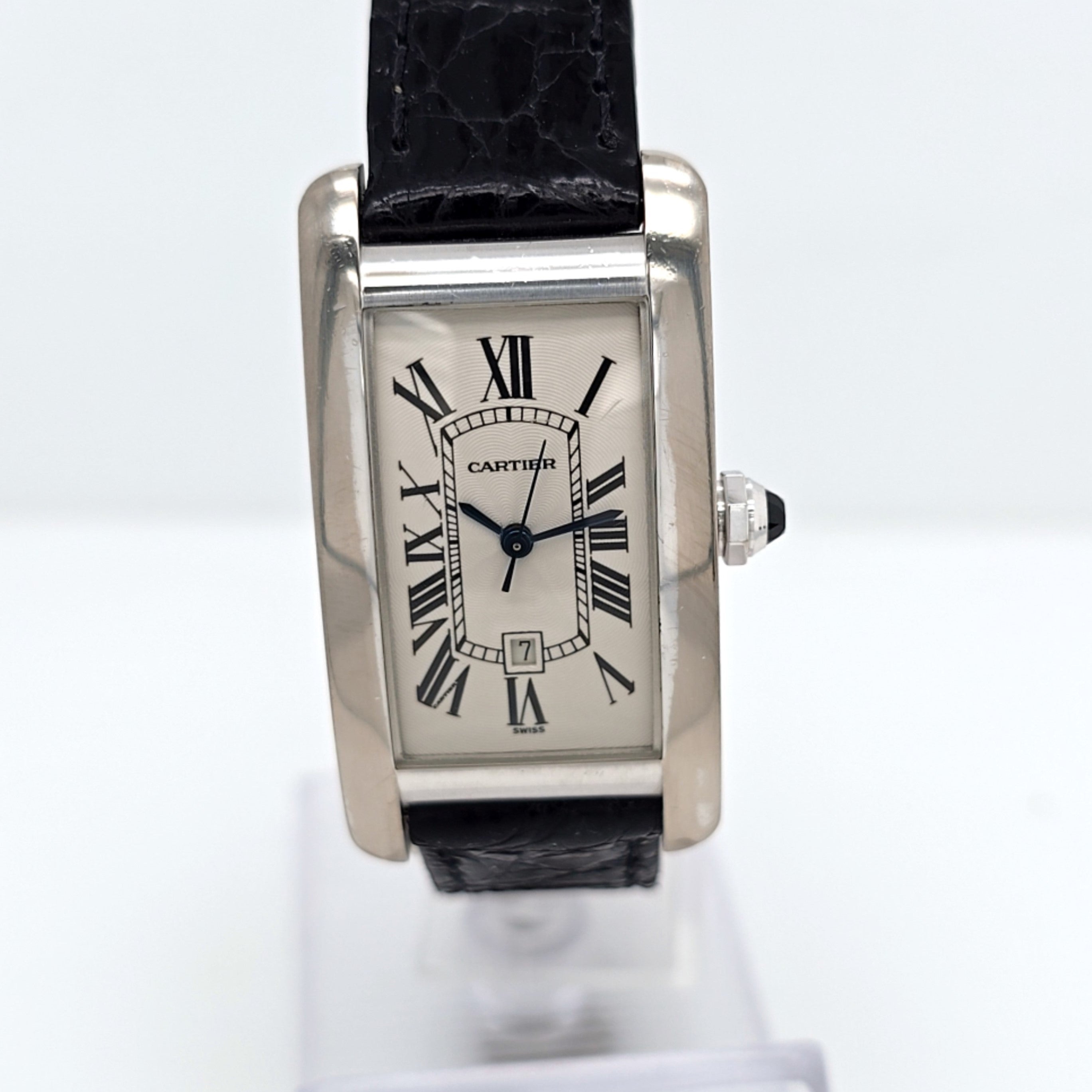 Cartier Tank Americaine Weiß Gold 750 Ref: 1726 Full-Set BJ. 99
