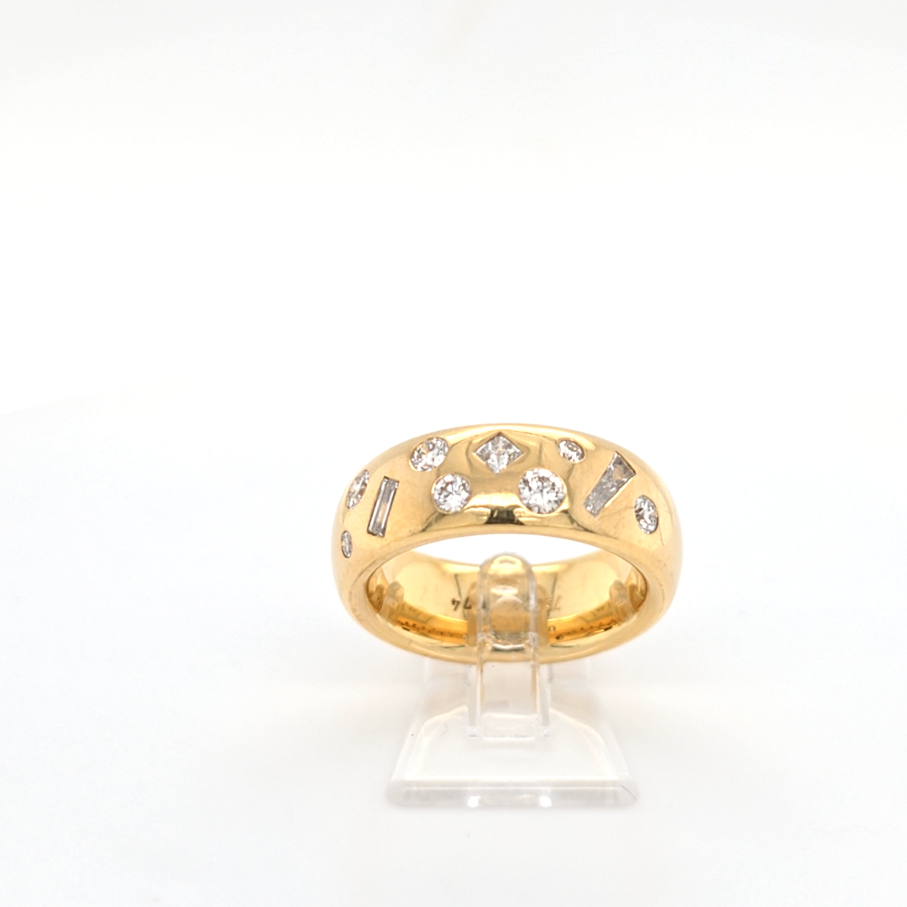 Ring Gelb Gold 750 Diamaten Brillanten Schmuck Damen