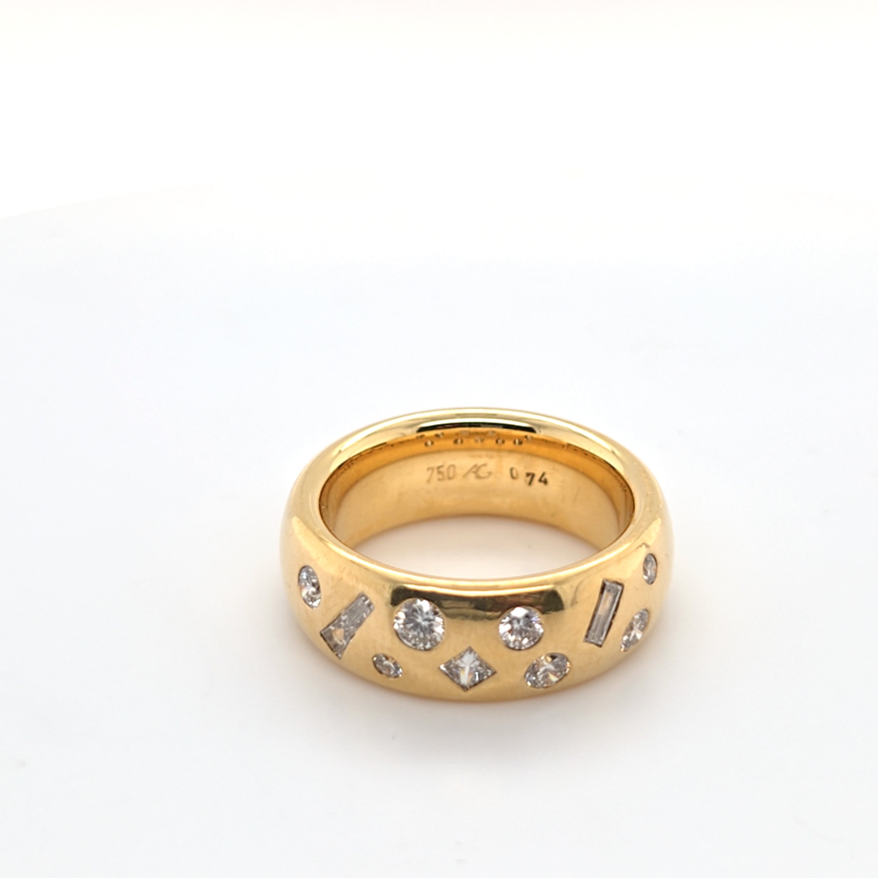 Ring Gelb Gold 750 Diamaten Brillanten Schmuck Damen