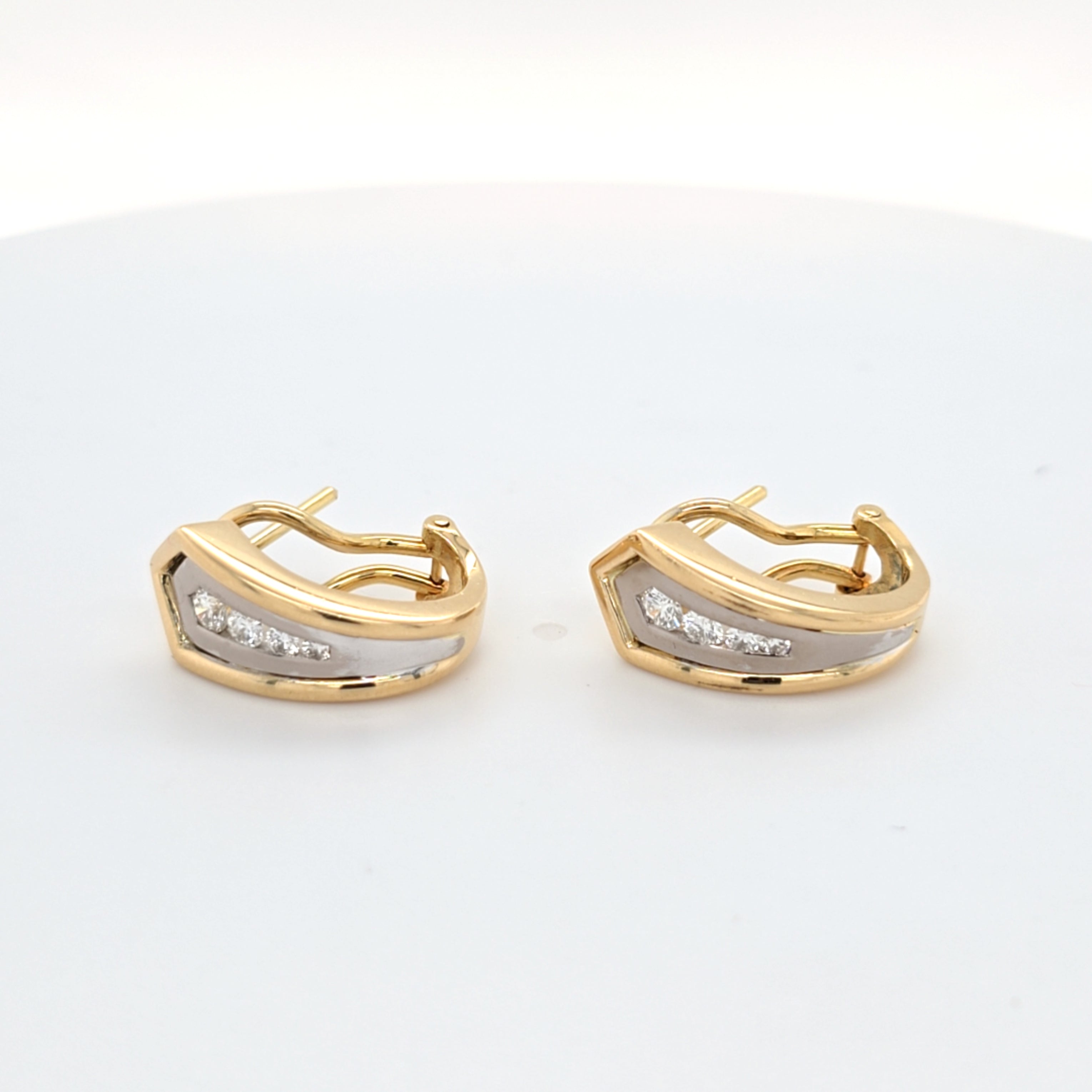 Ohrringe Gelb Weiß Gold 750 Brillanten Damen Schmuck