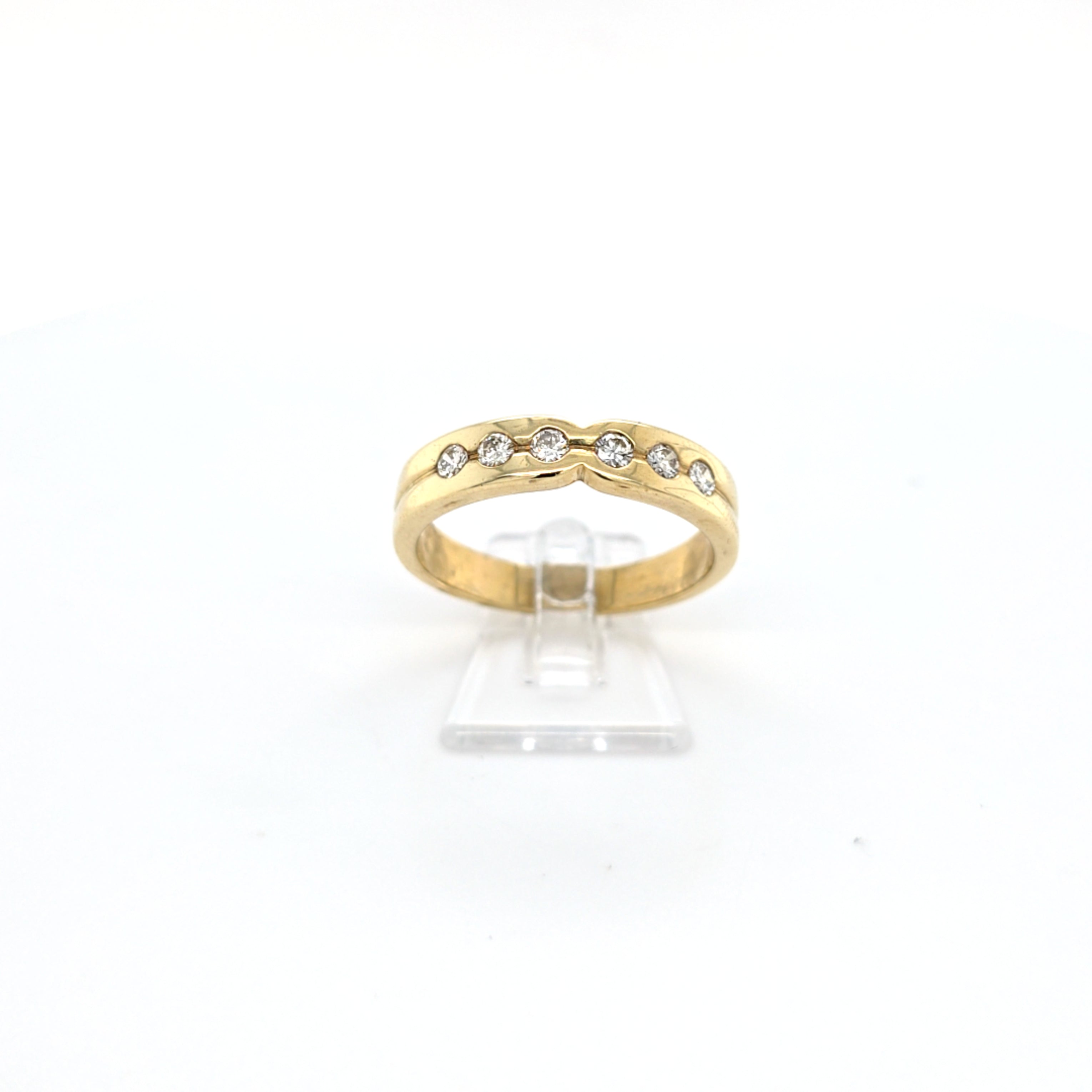 Damenring Gold 585 14kt. 6 Brillanten je ca. 0,05ct. *61* 206374