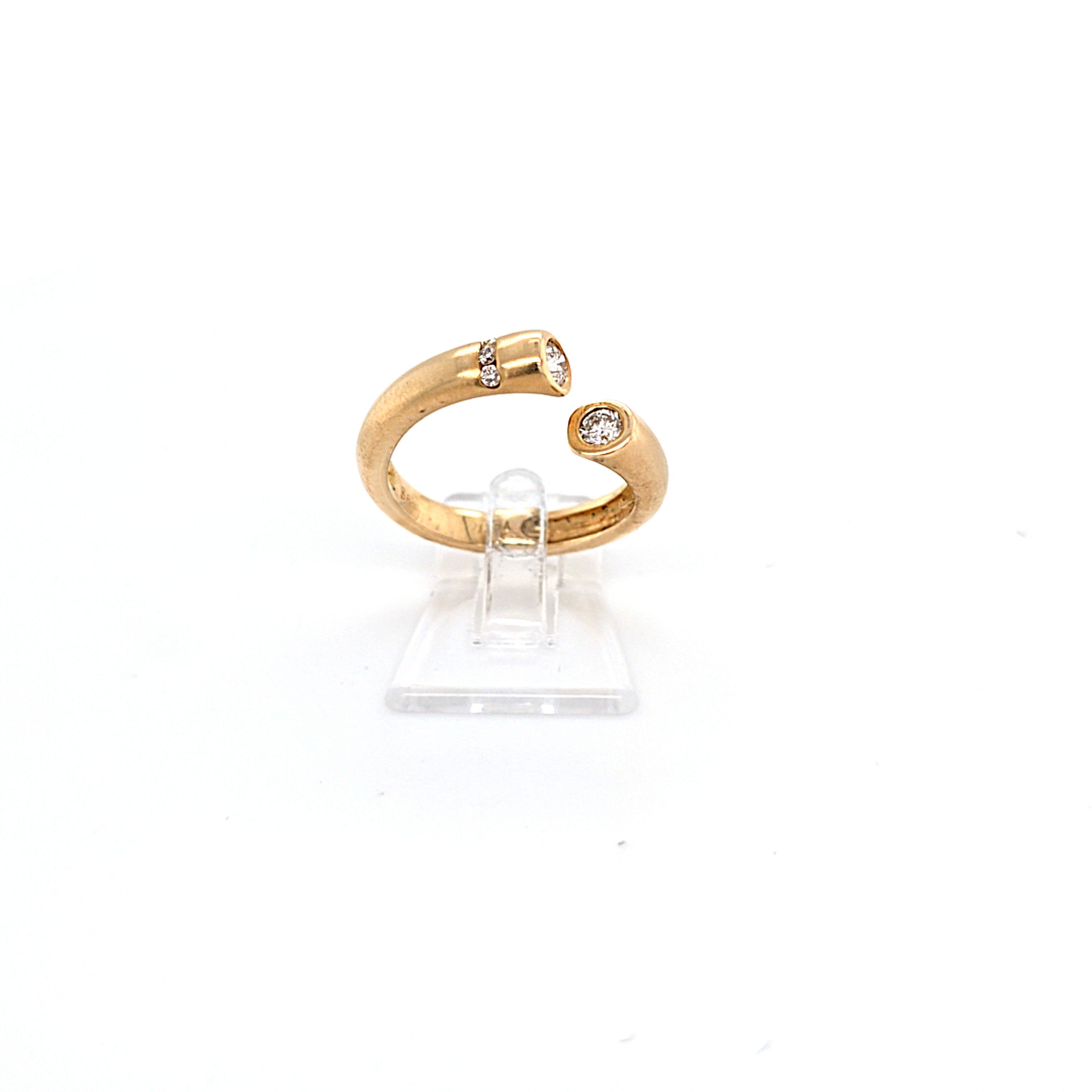 Damenring Gold 585 14kt. 5 Brillanten ca. 0,23ct *51*