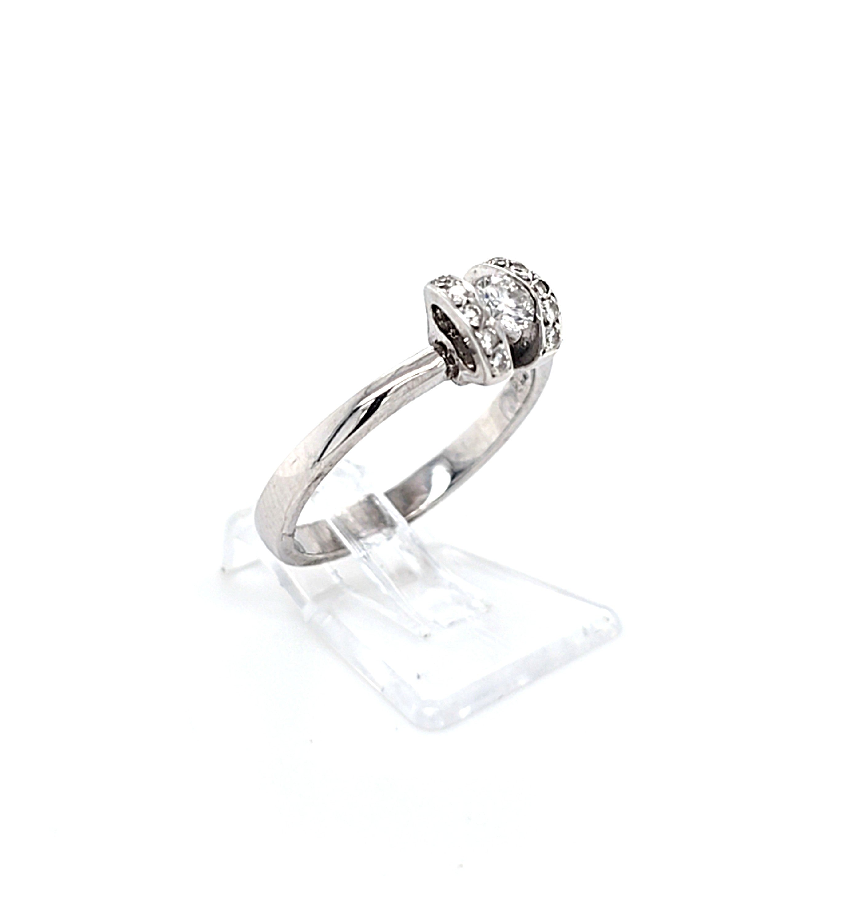 Damenring Gold 750 18kt. 11 Brillanten ca. 0,3ct *56* 162752