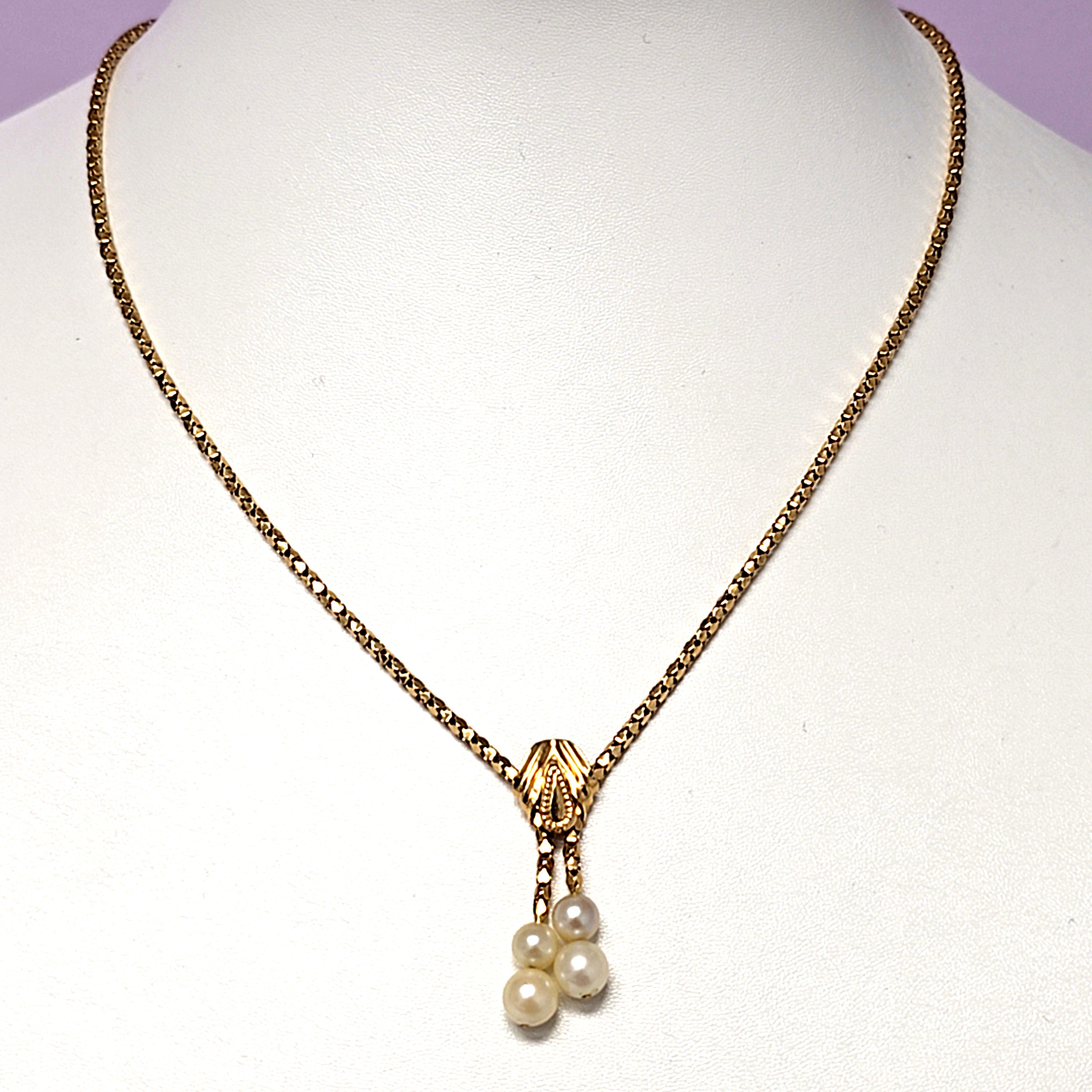 Damenkette Gold 750 18kt. mit Perlen *ca.46cm*