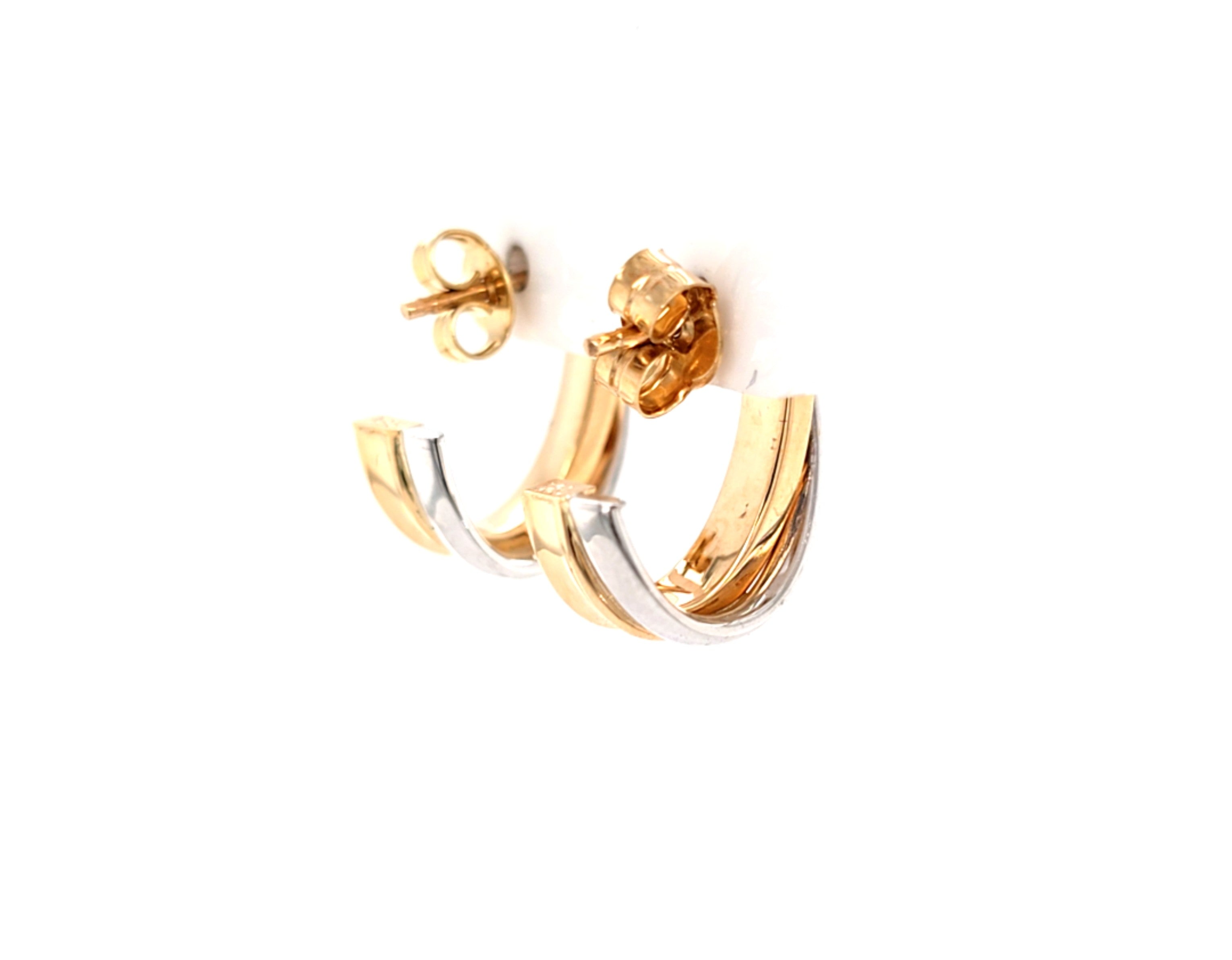 Ohrringe Gold Bicolor 585 14kt. 216855
