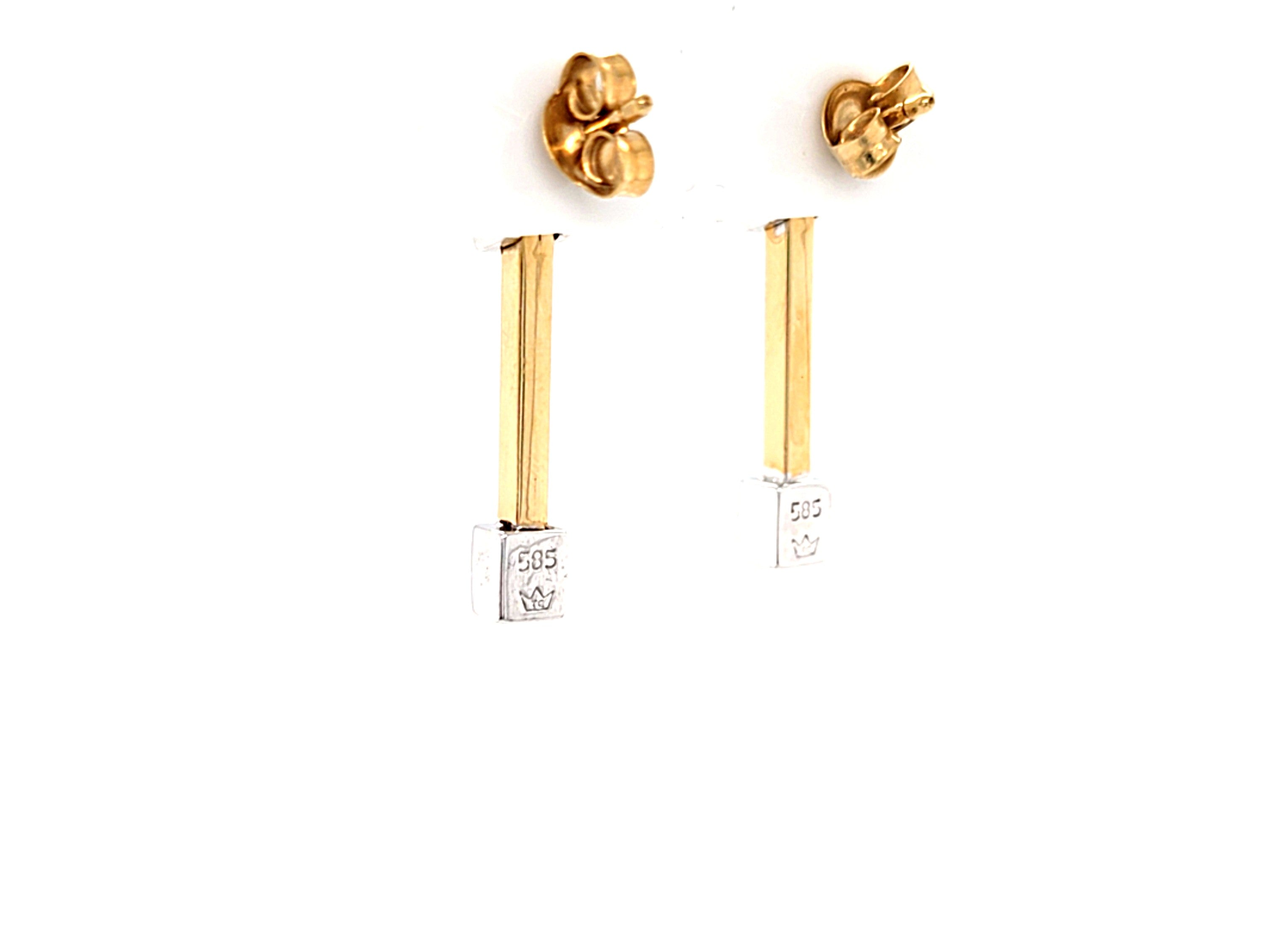 Ohrringe Gold Bicolor 585 14kt. 216856