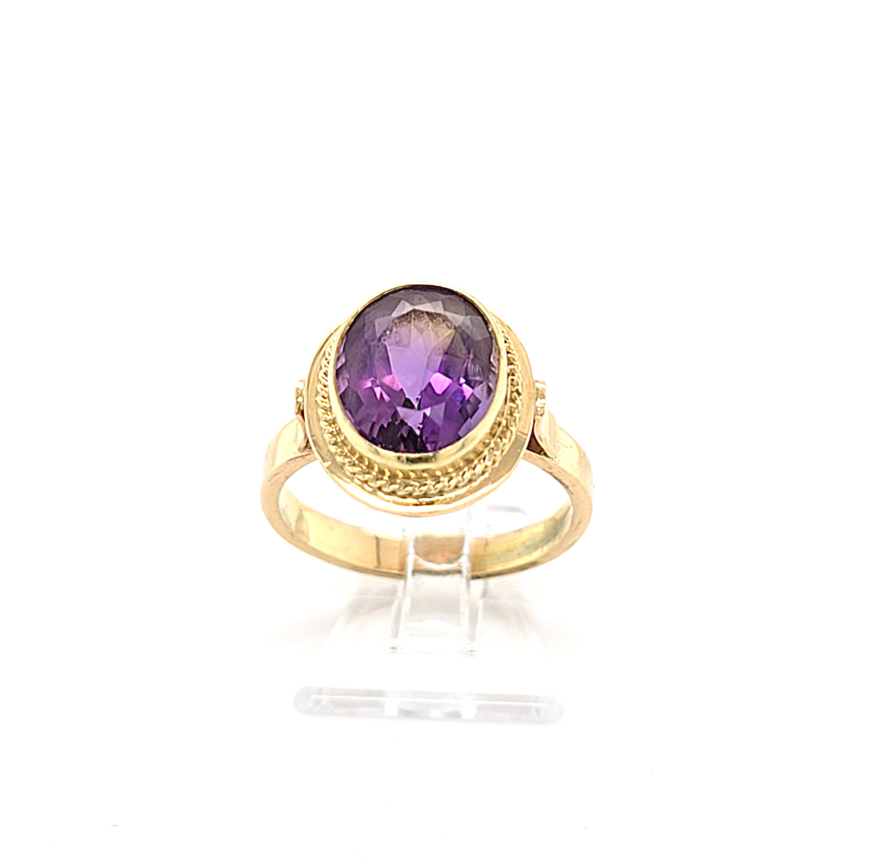 Ring Gold 585 14 kt Schmuckstein Lila Damen