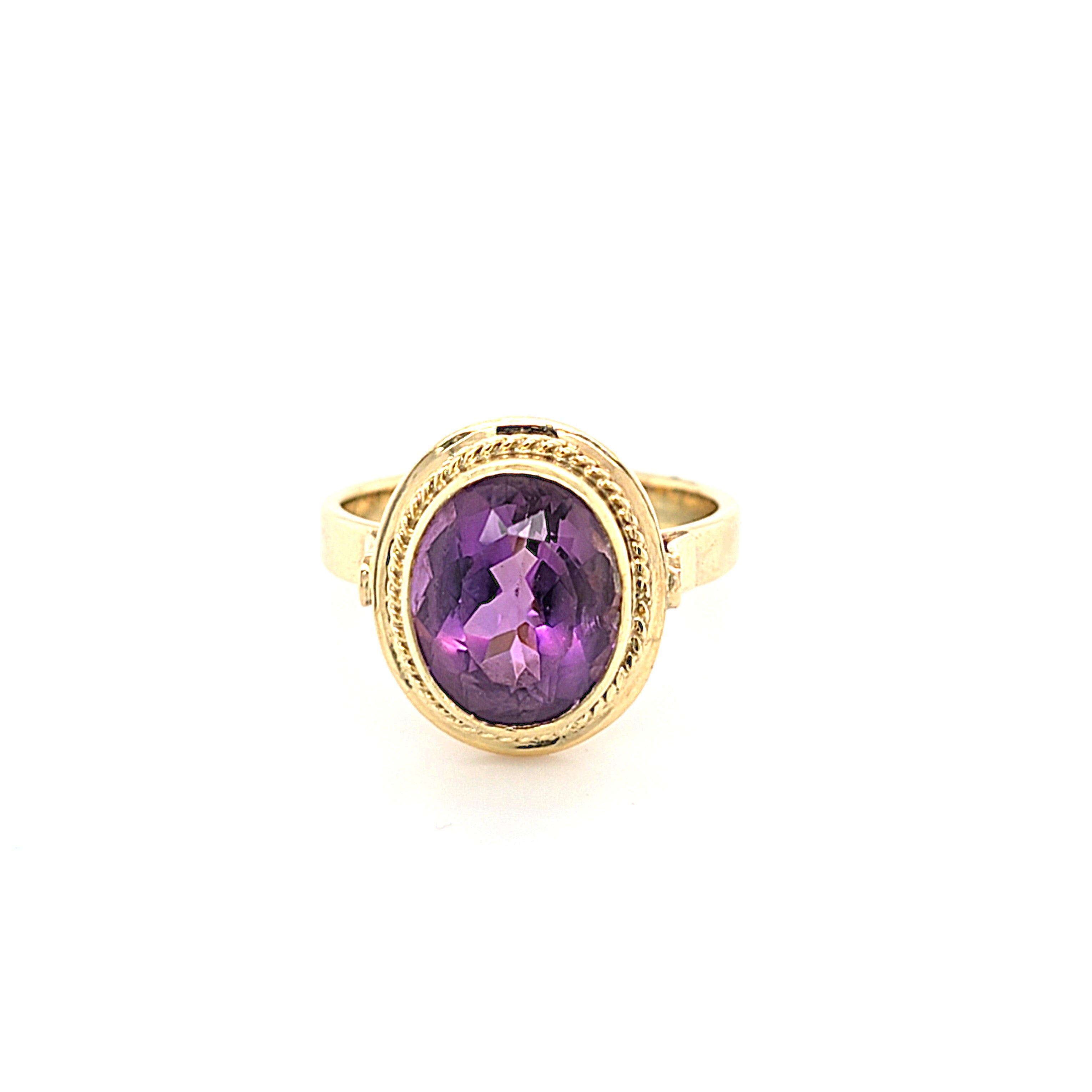 Ring Gold 585 14 kt Schmuckstein Lila Damen
