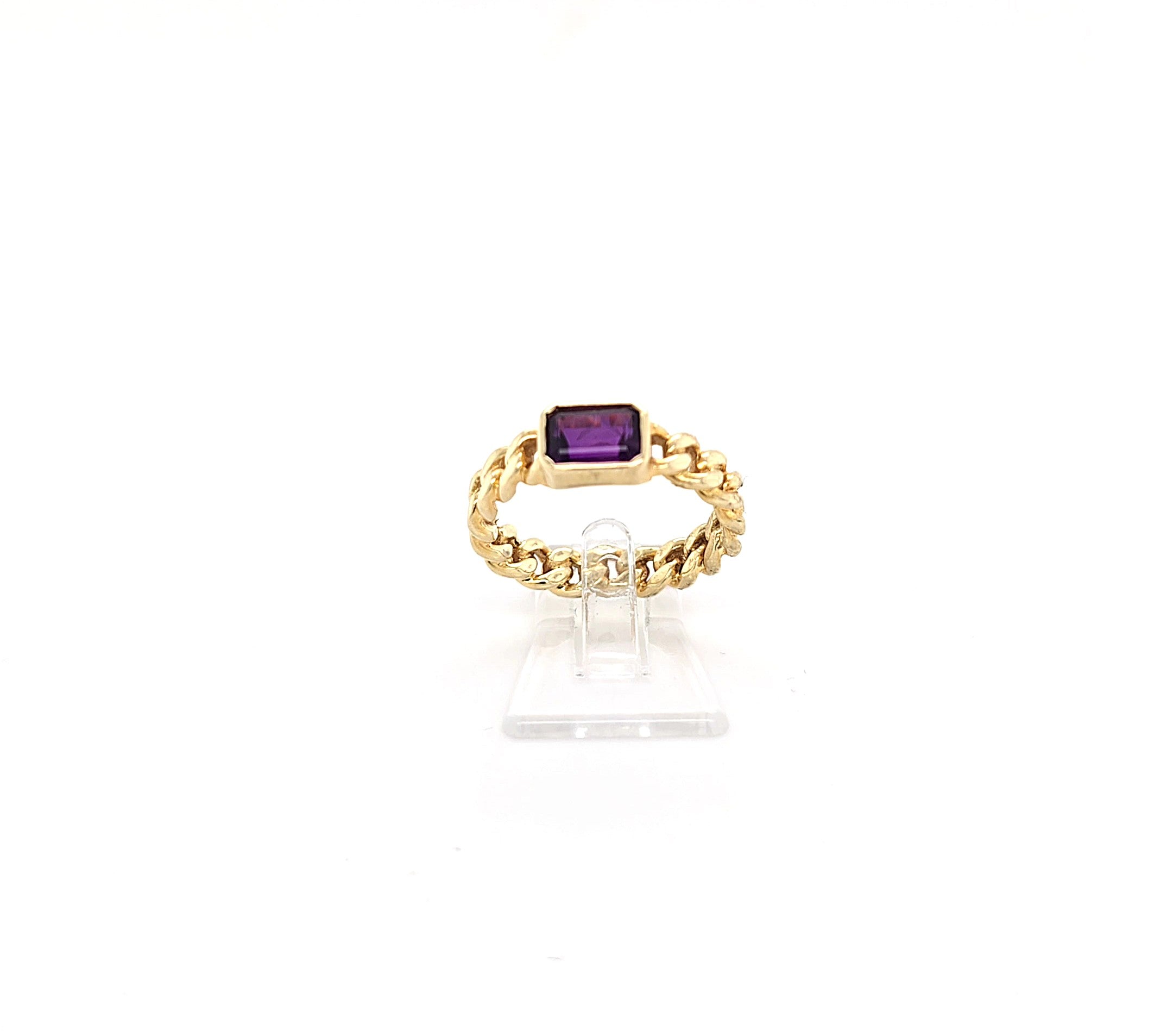 Damenring Gold mit Schmuckstein lila *52*