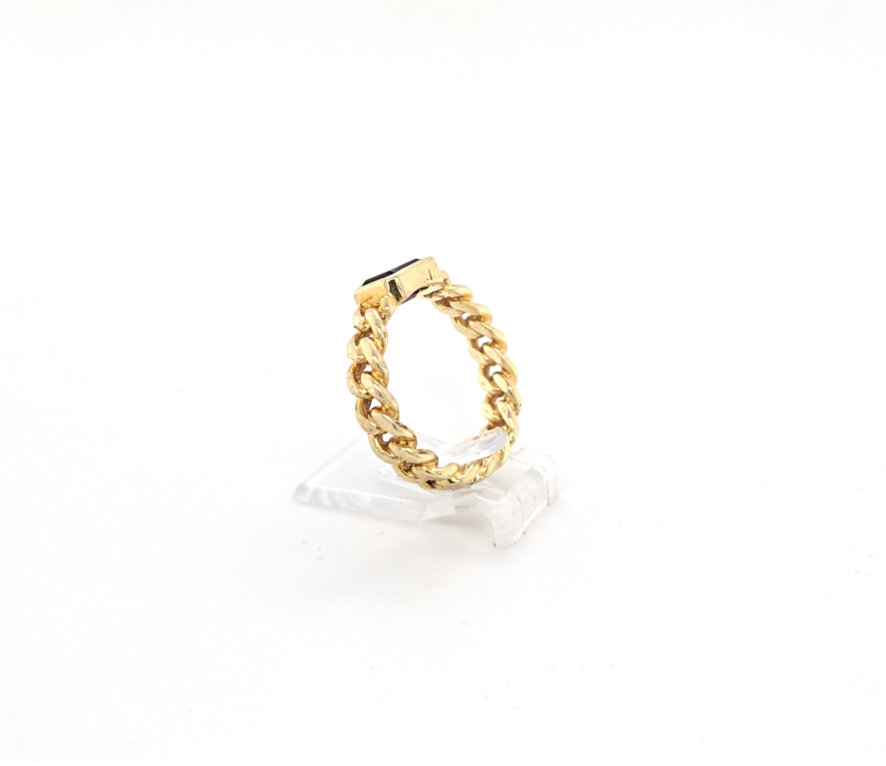 Damenring Gold mit Schmuckstein lila *52*