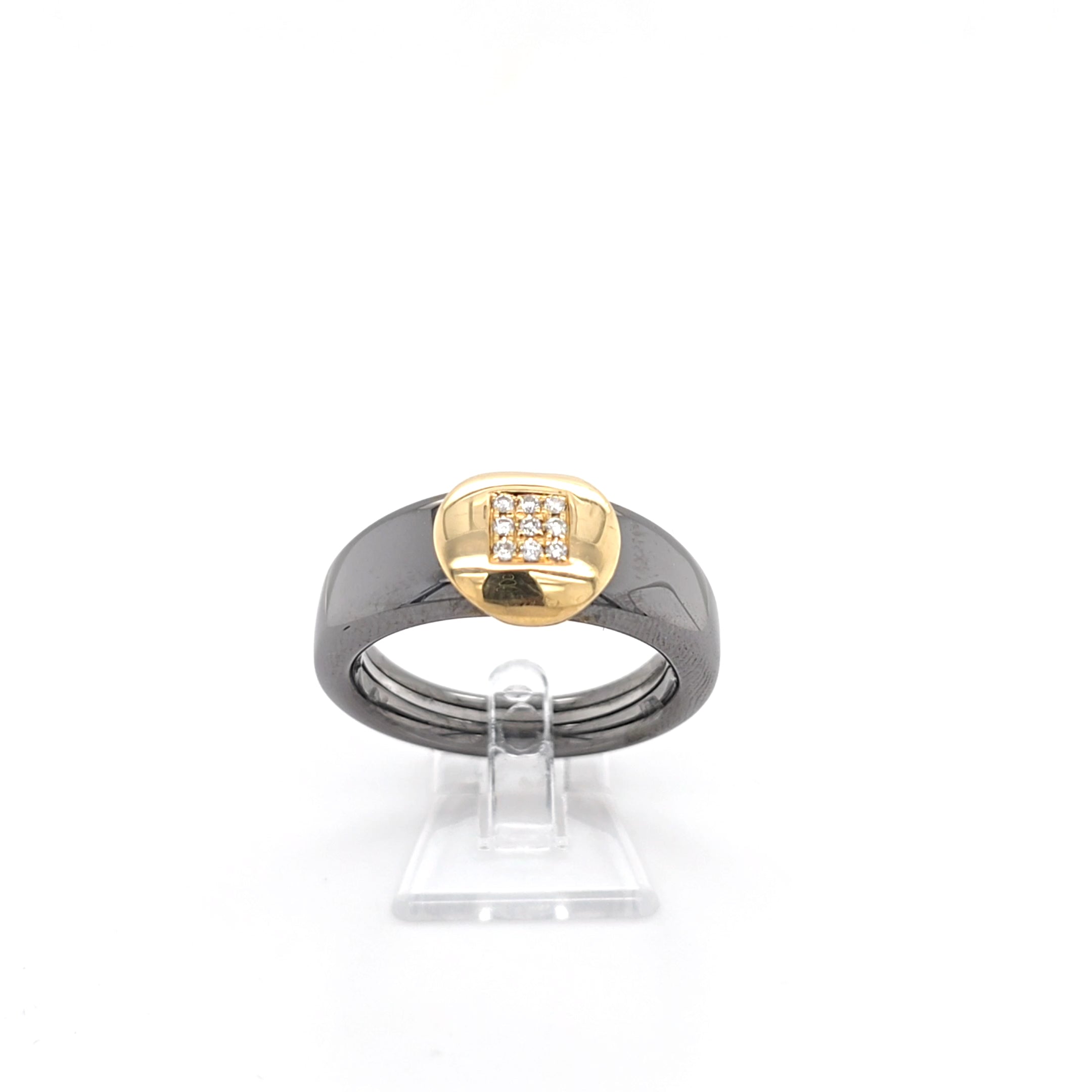 Ring Titan mit Gold Unisex 9 Brillanten ca. 0,09ct. *61*