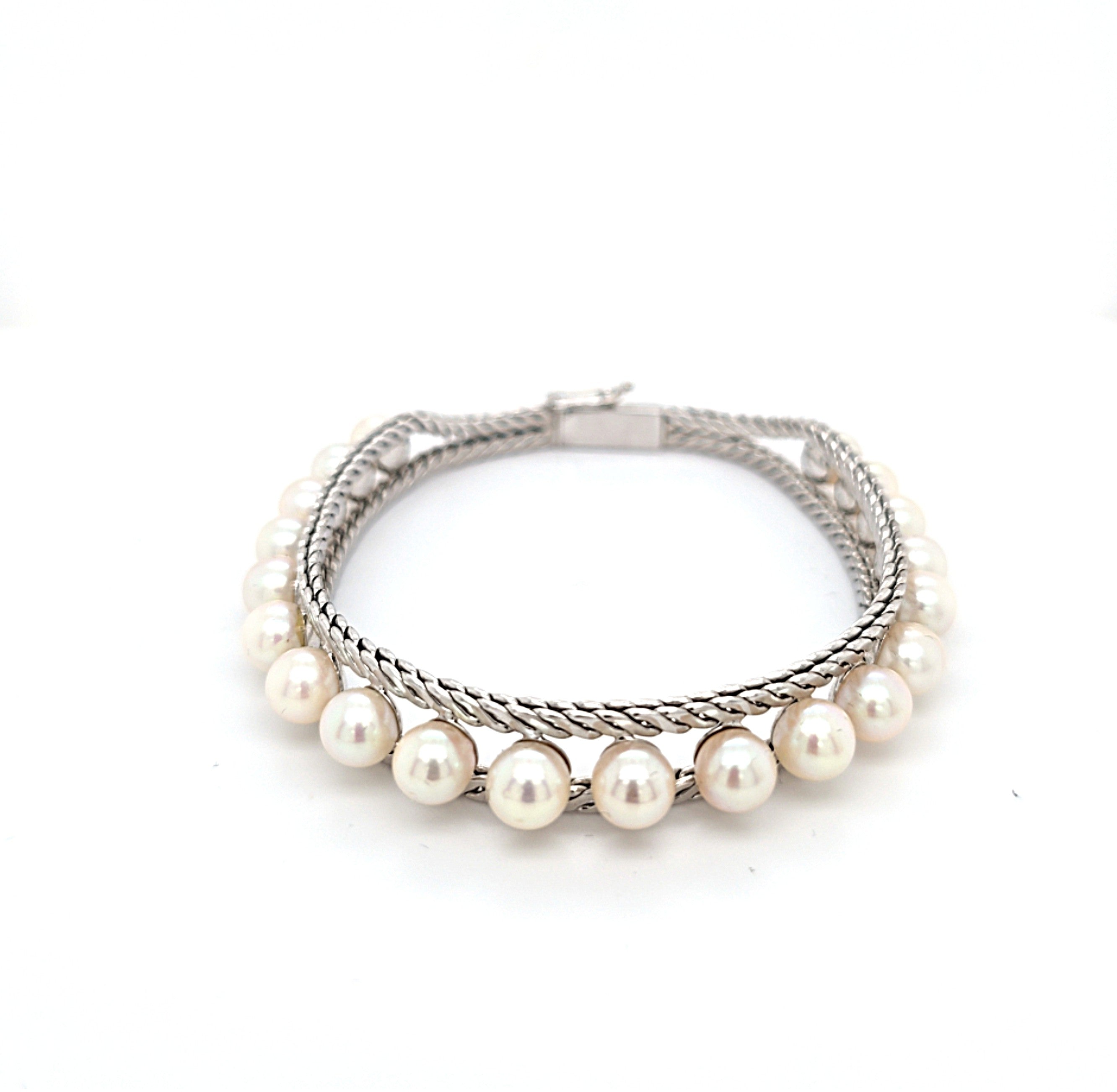 Damenarmband Gold mit 10 Perlen *ca. 20cm*