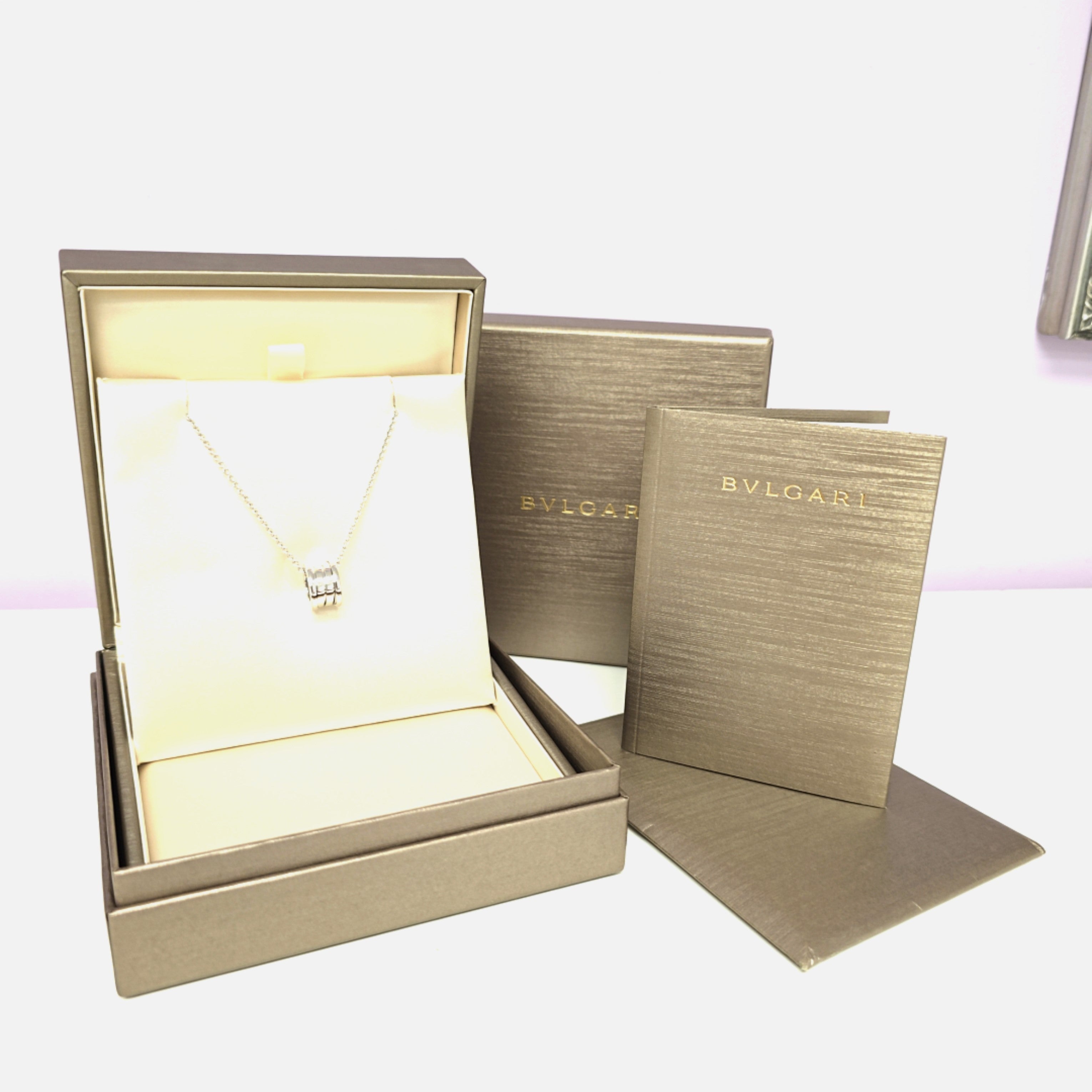 Bvlgari Kette Anhänger Bvlgari Zero 1 Weißgold 750 OVP Zertifikat