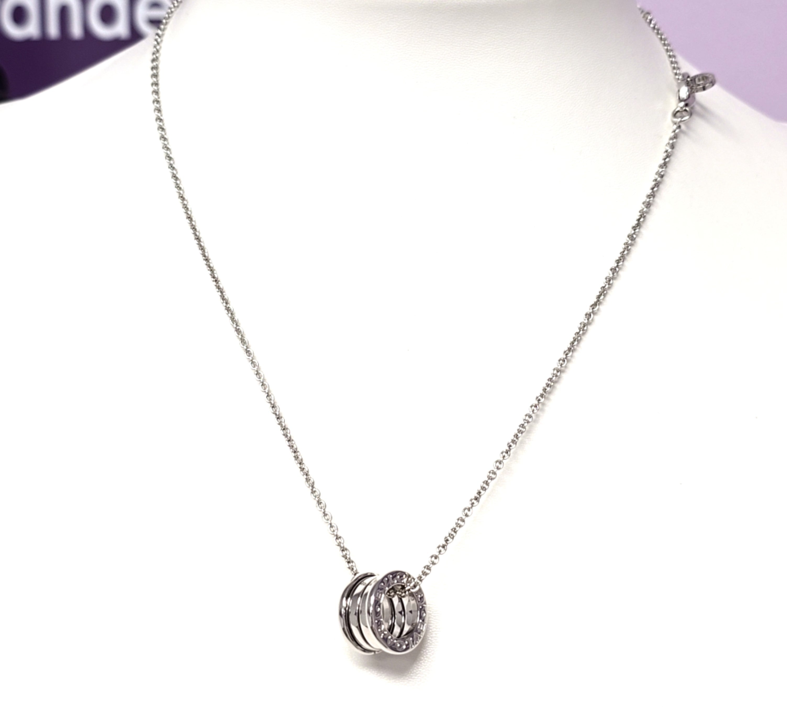 Bvlgari Kette Anhänger Bvlgari Zero 1 Weißgold 750 OVP Zertifikat