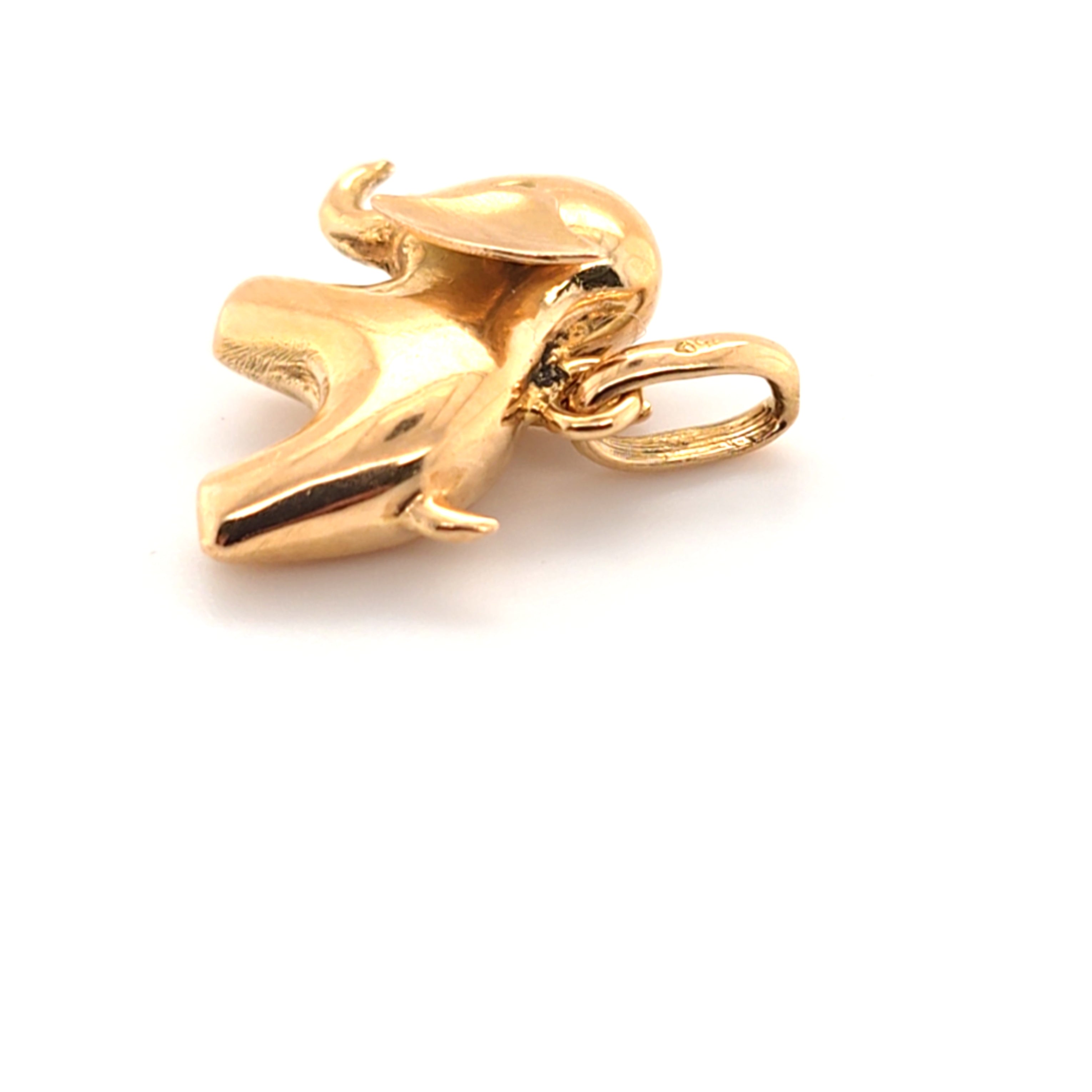 Anhänger Gelb Gold Elefant 750 18 kt Schmuck Geschenk  219590