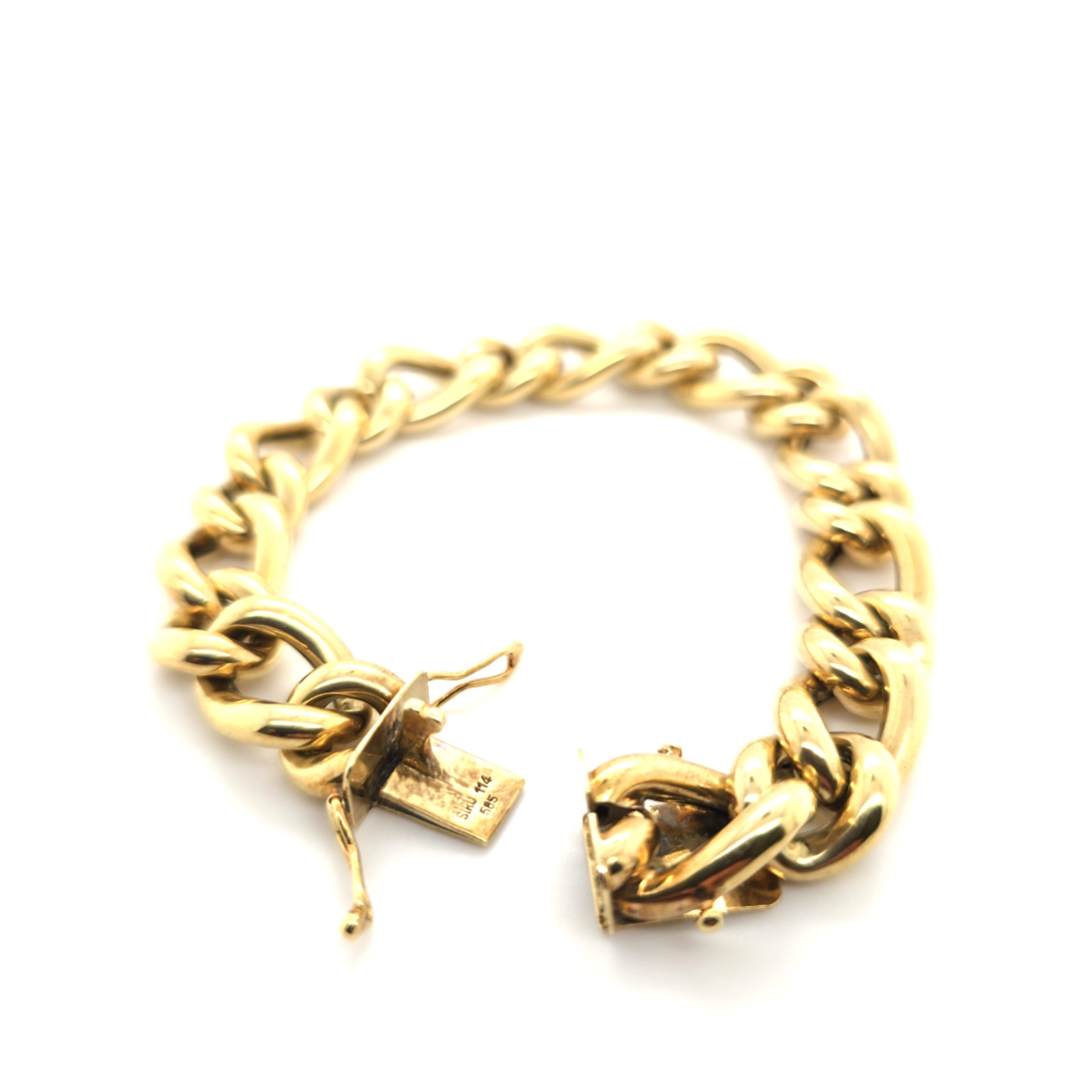Damen Armband Gelbgold 585 14 kt Massiv Länge 20 cm Schmuck 219589