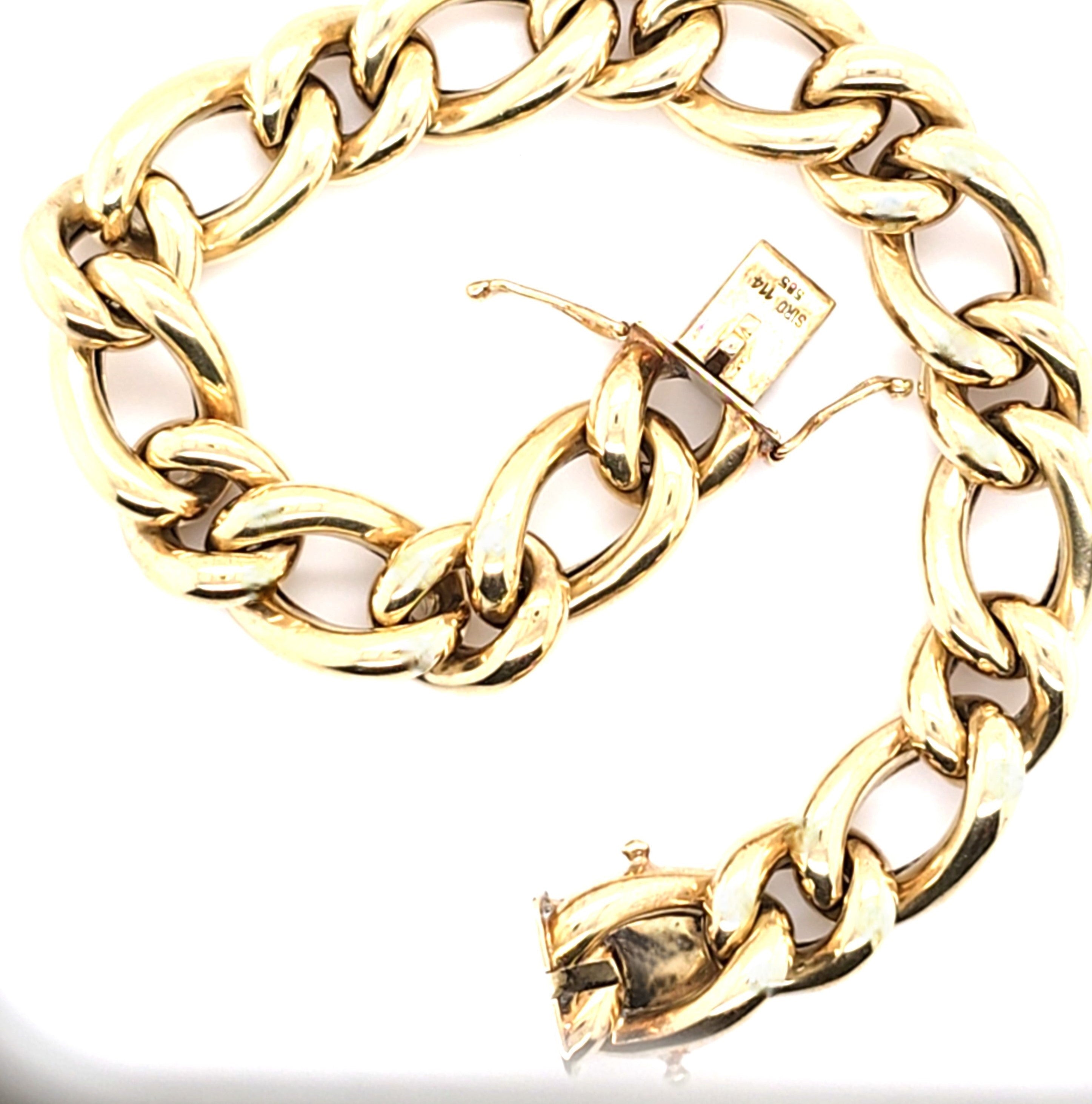 Damen Armband Gelbgold 585 14 kt Massiv Länge 20 cm Schmuck 219589