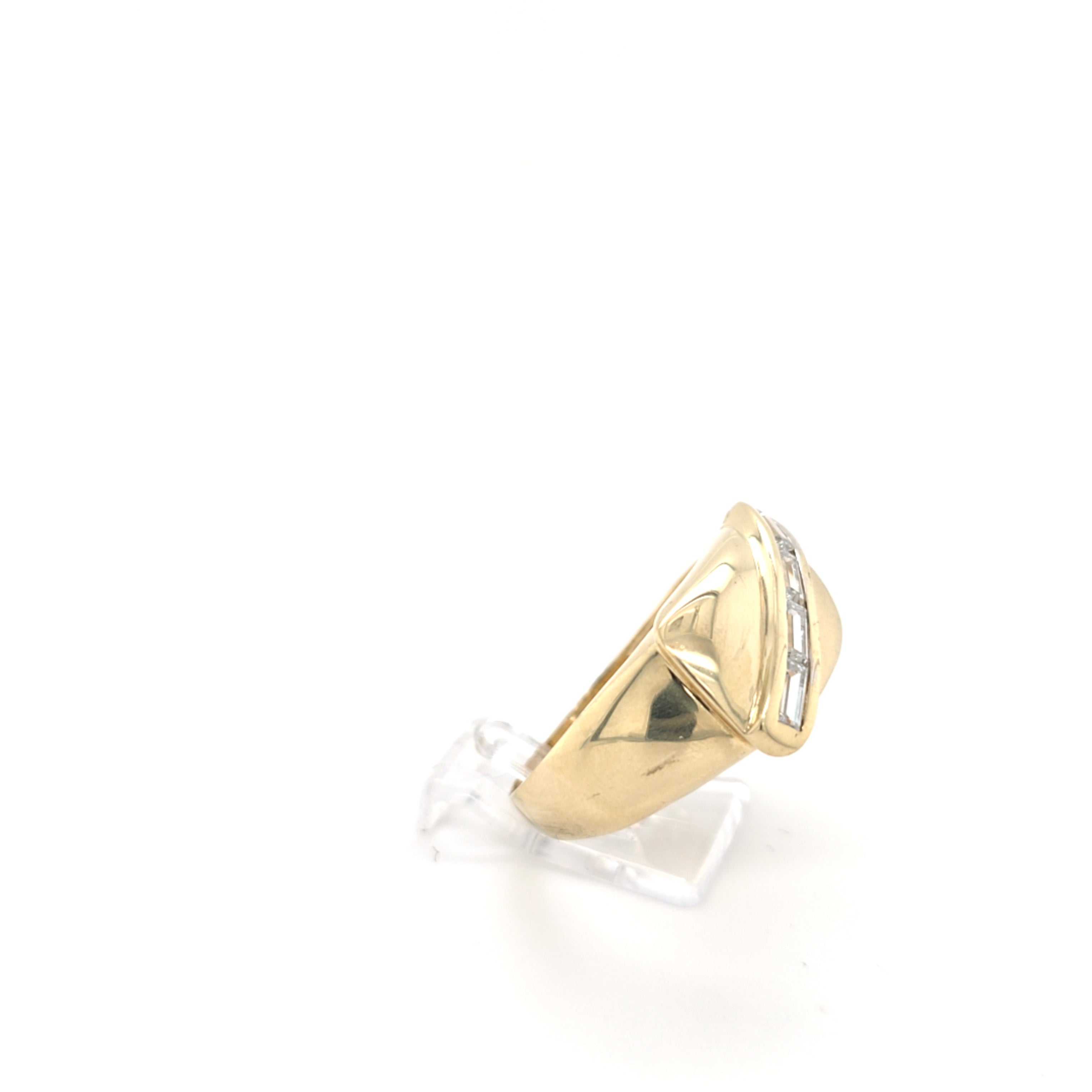 Ring Gelb Gold 585 Unisex Zirkonia Schmuck Geschenk