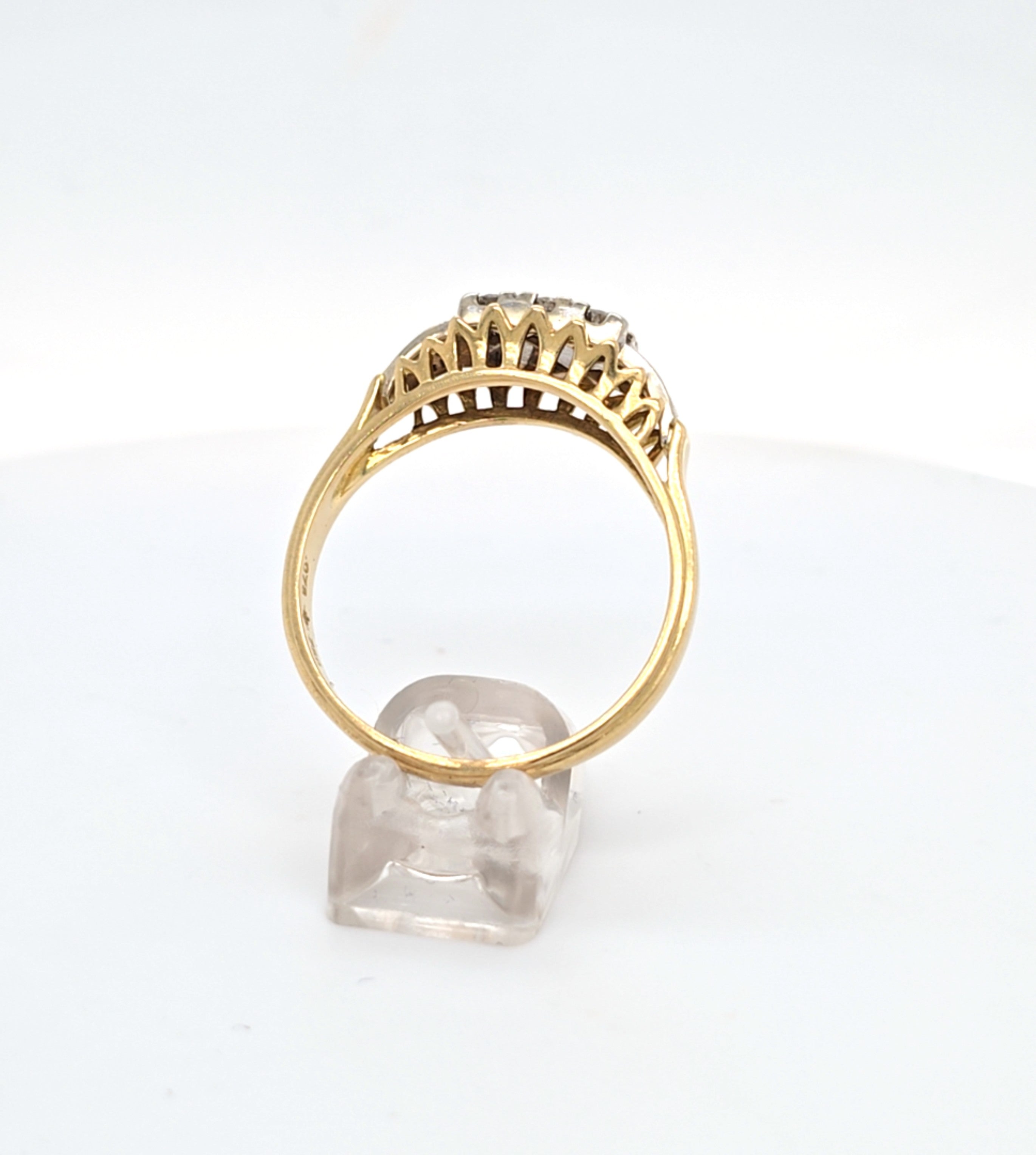 Ring Gelb Weiß Gold 750 Brillanten Diamanten Damen 214762