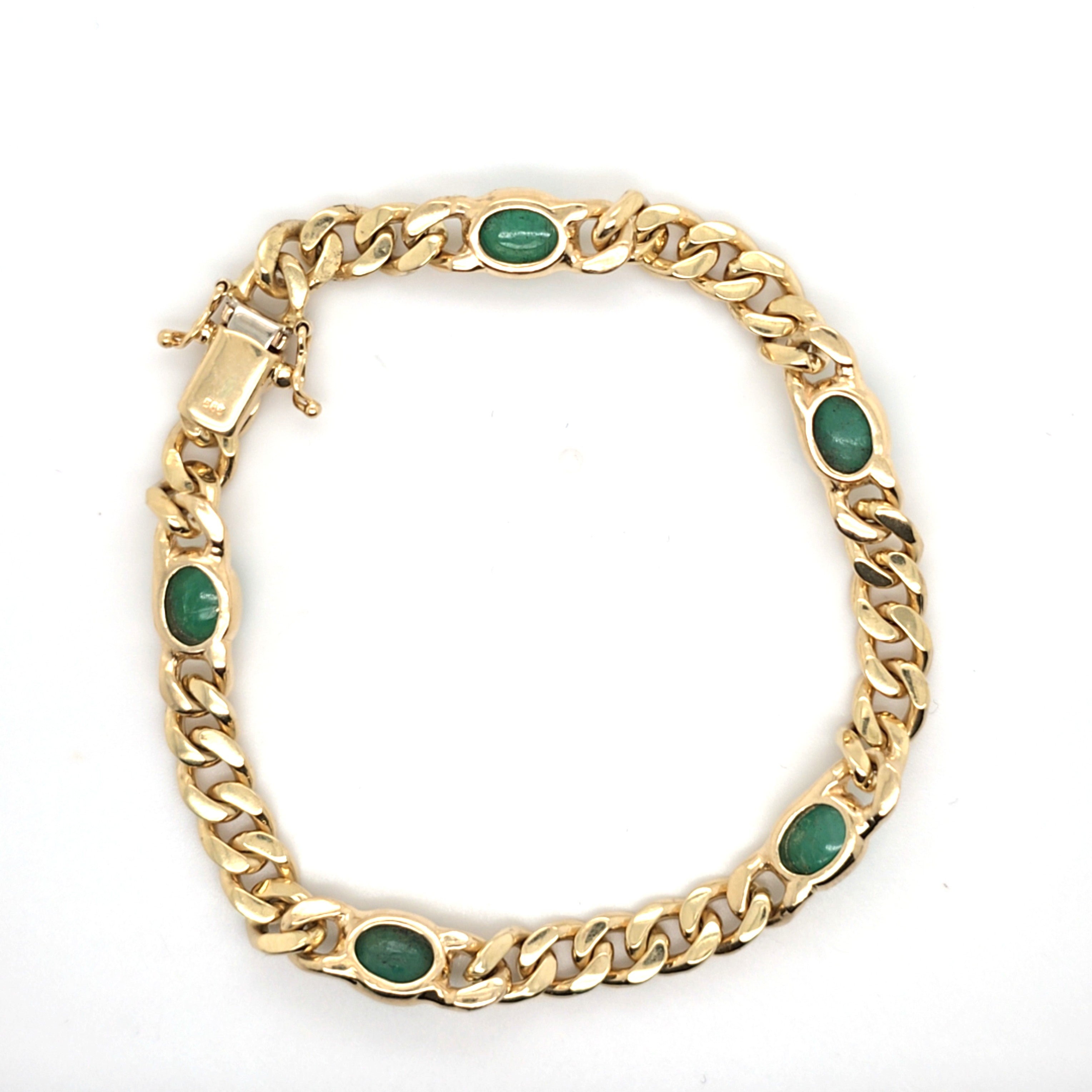 Armband Gelb Gold Schmucksteine Grün Damen