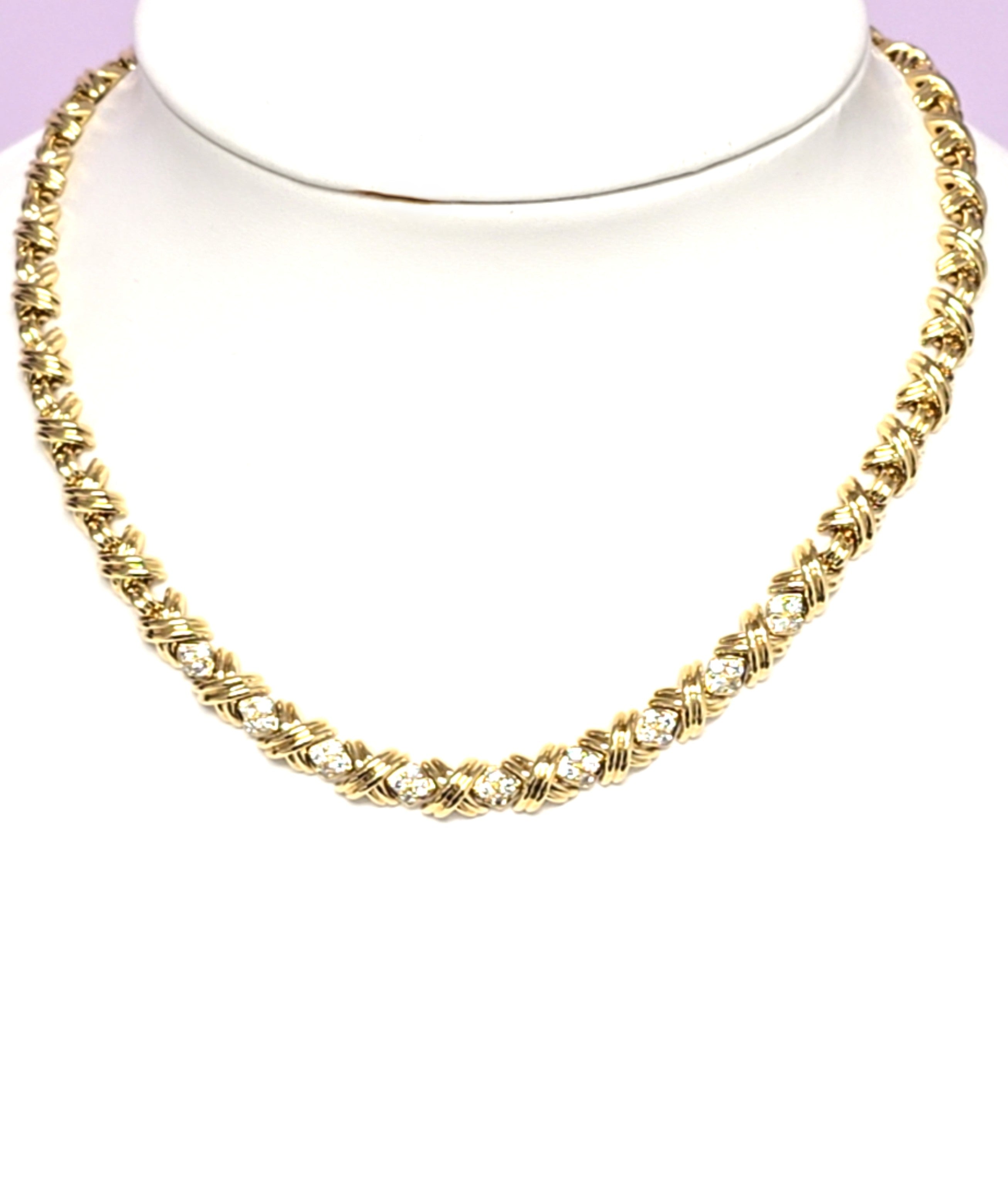 TIFFANY & Co Collier Gelb Gold Signature X m. Brillanten 750 18 kt 221606
