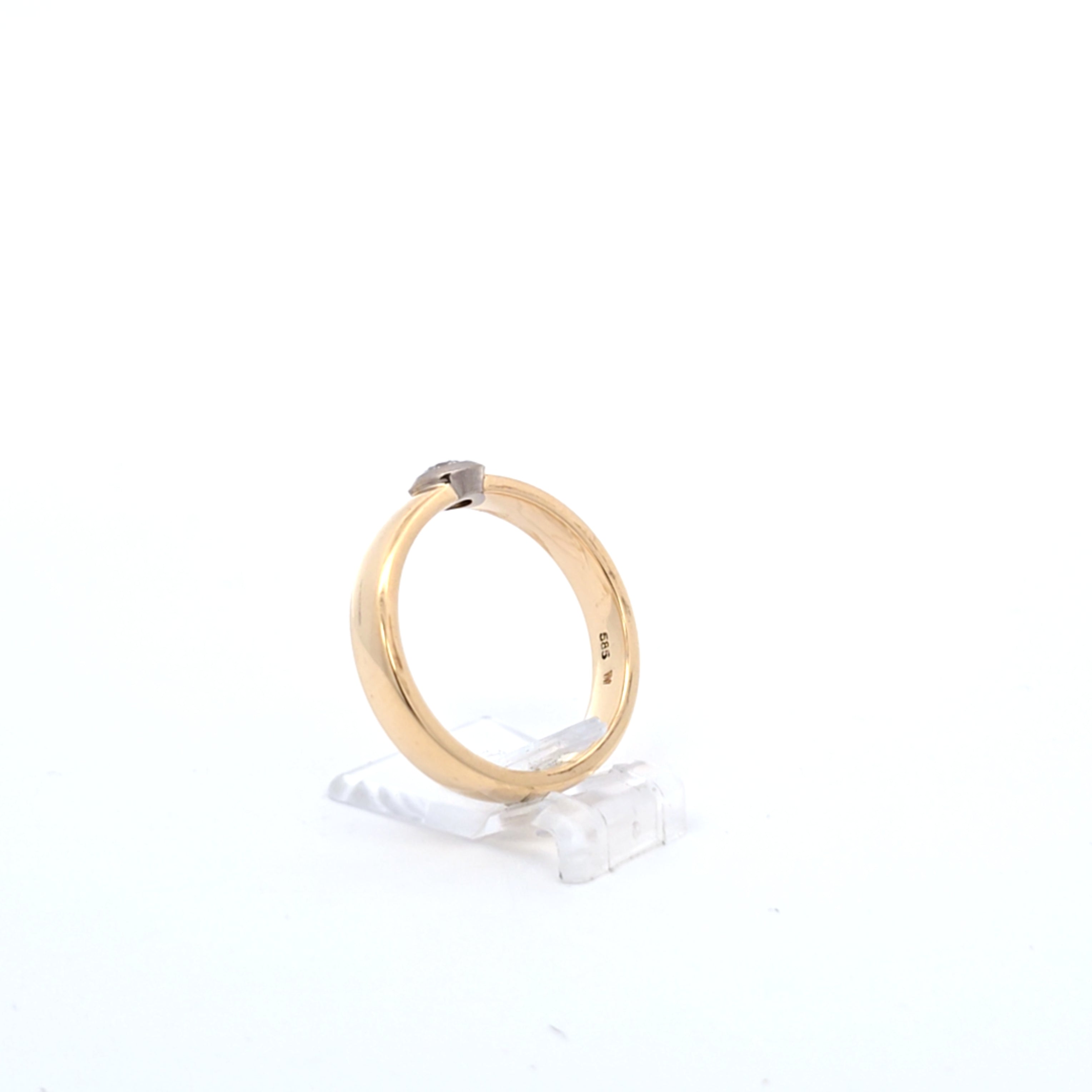 Ring Gelb Weiß Gold 585 Brillant Schmuck Geschenk Unisex