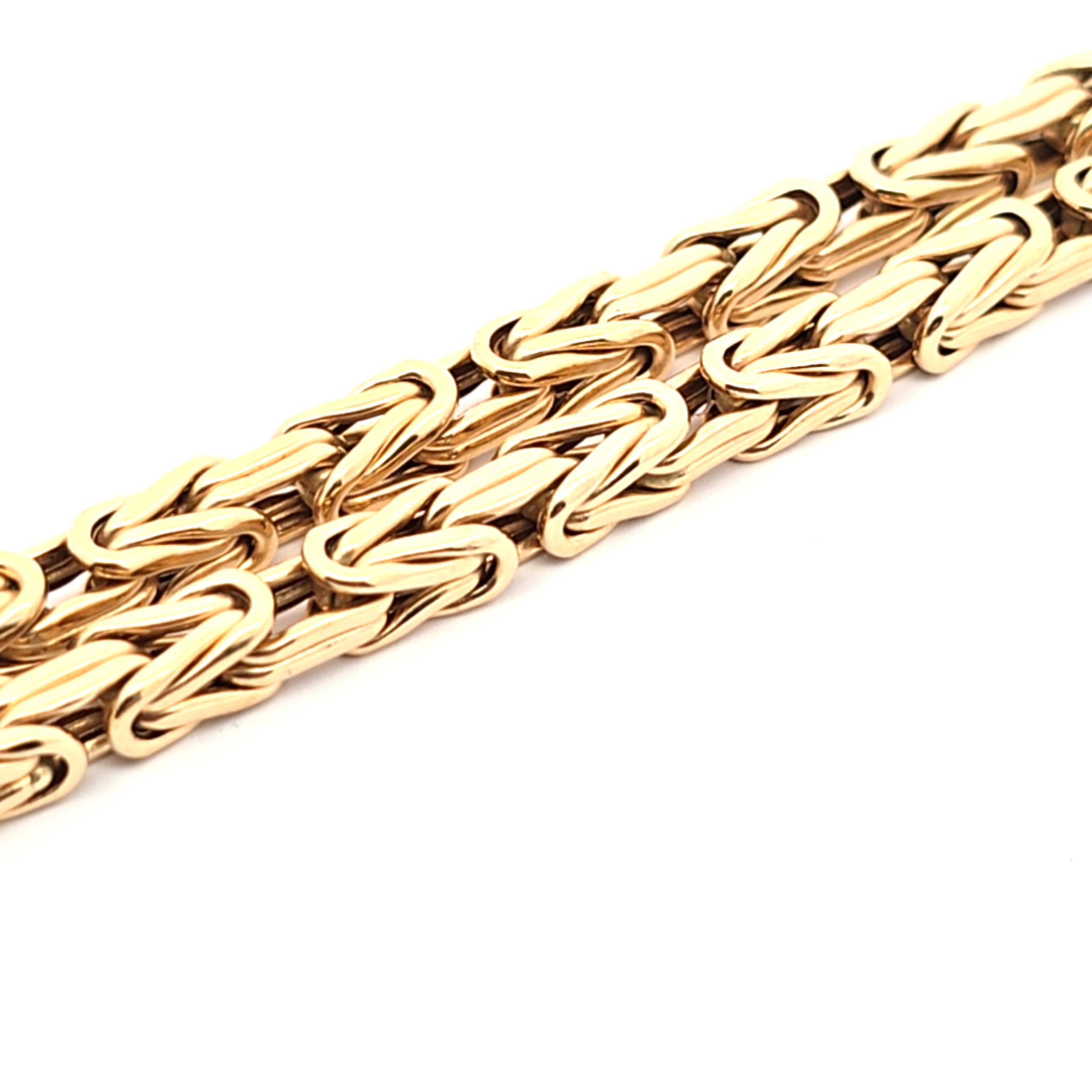 Königskette Gelb Gold 585 14 kt L: 60 / 4 mm Unisex