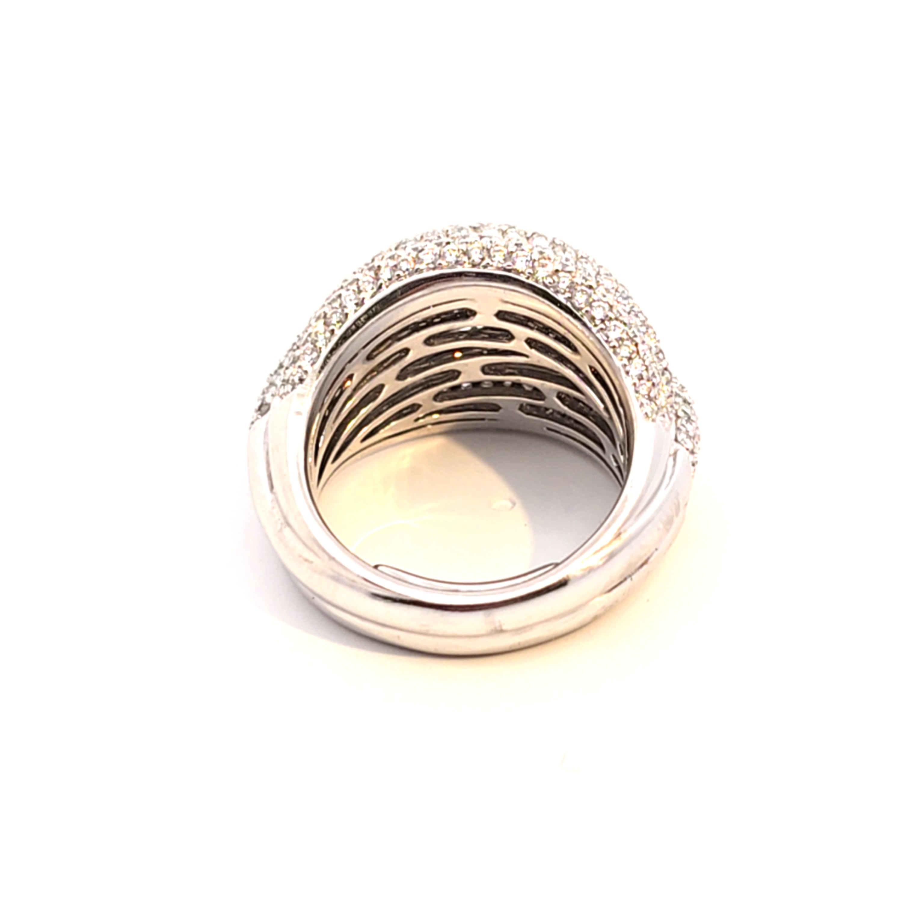 Damen Ring ca.350 Brillanten je ca. 0,01Weiß Gold 750 18 kt *53*