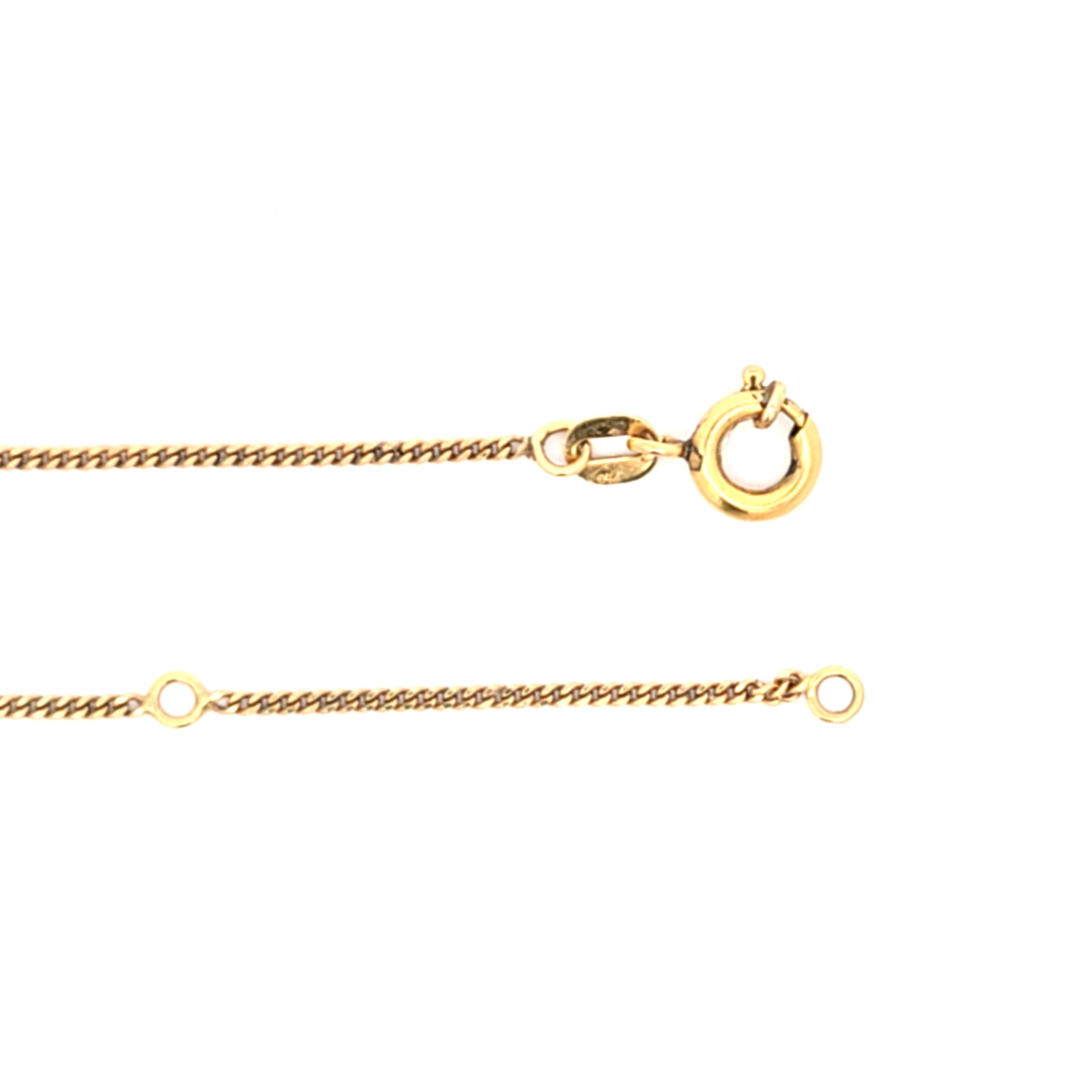 Damen Kette Gelbgold mit Anhänger Zirkonia ca. 43cm