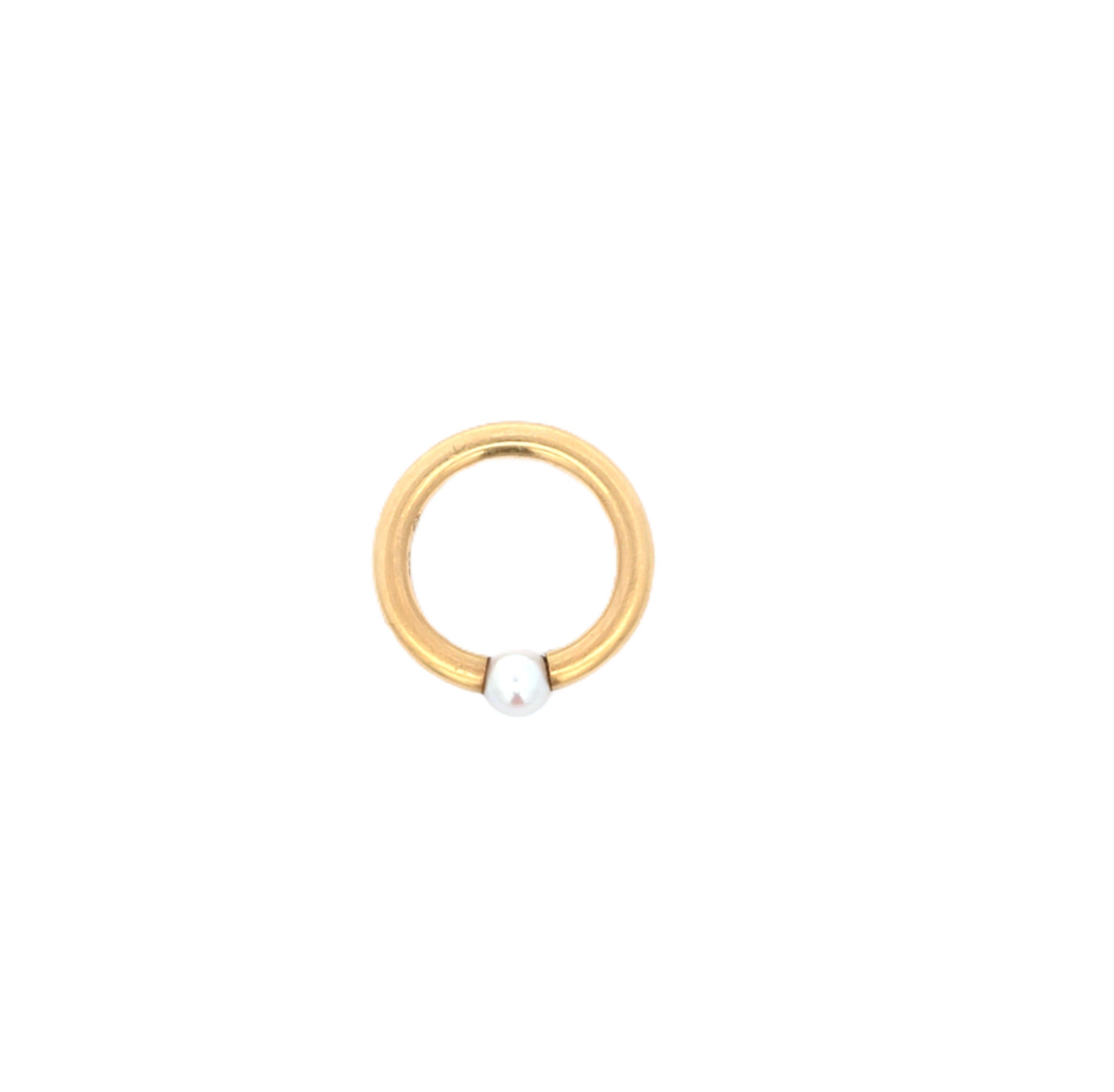 Damen Ring Gelbgold 750 18kt Perle *48*