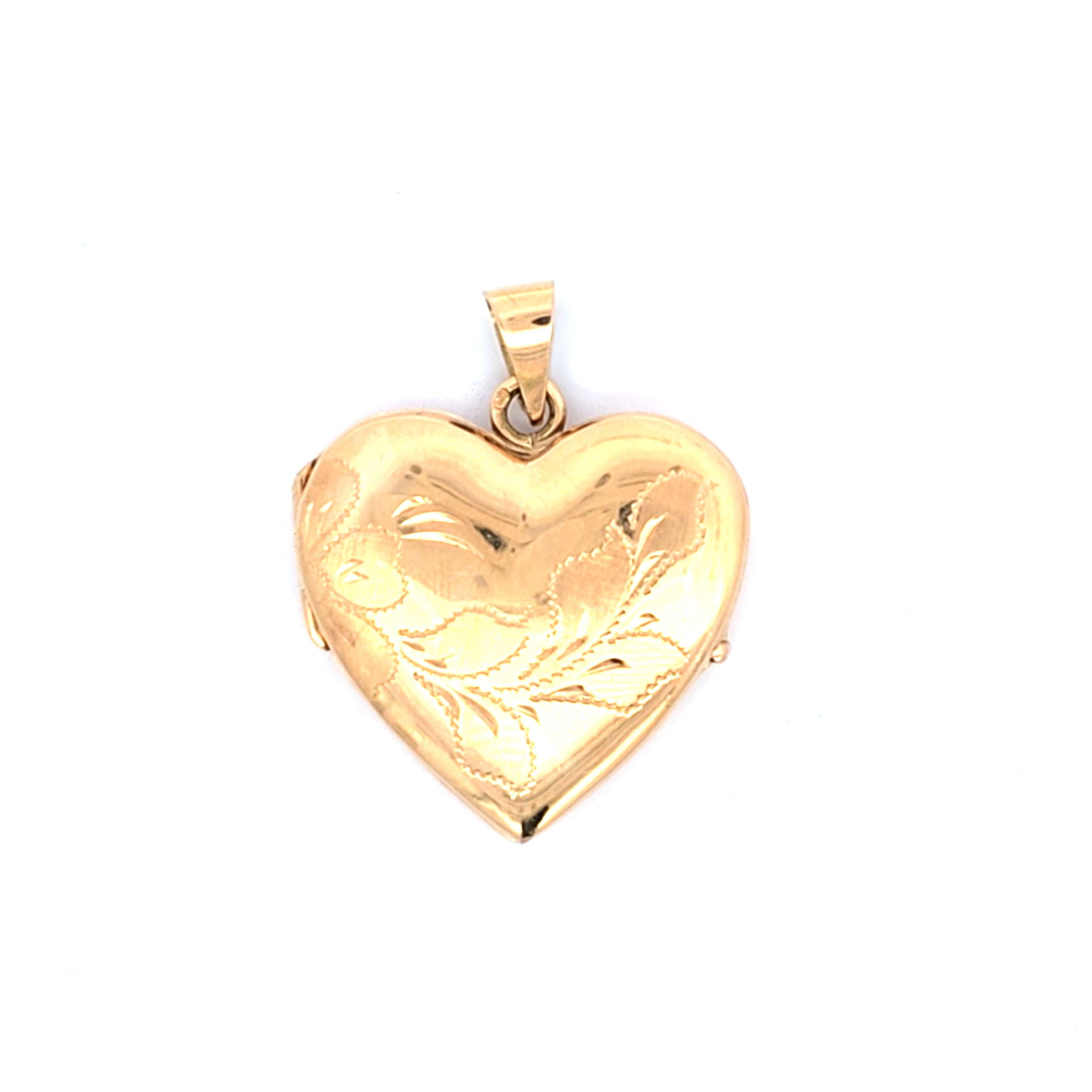 Damen Medaillon Anhänger Herz Gelbgold 750 18kt