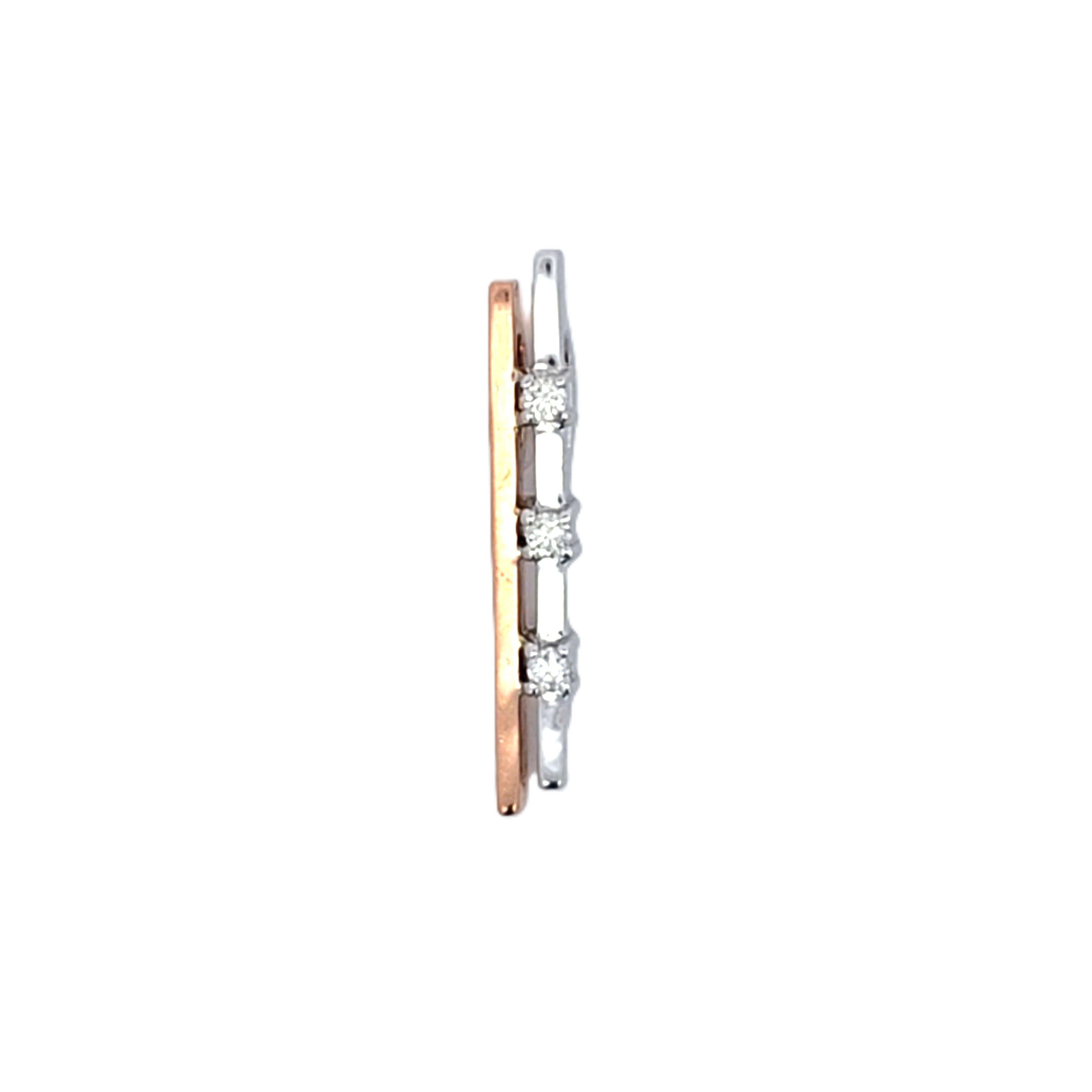 Anhänger Weißgold/ Rosegold 585/14kt 3 Brillanten