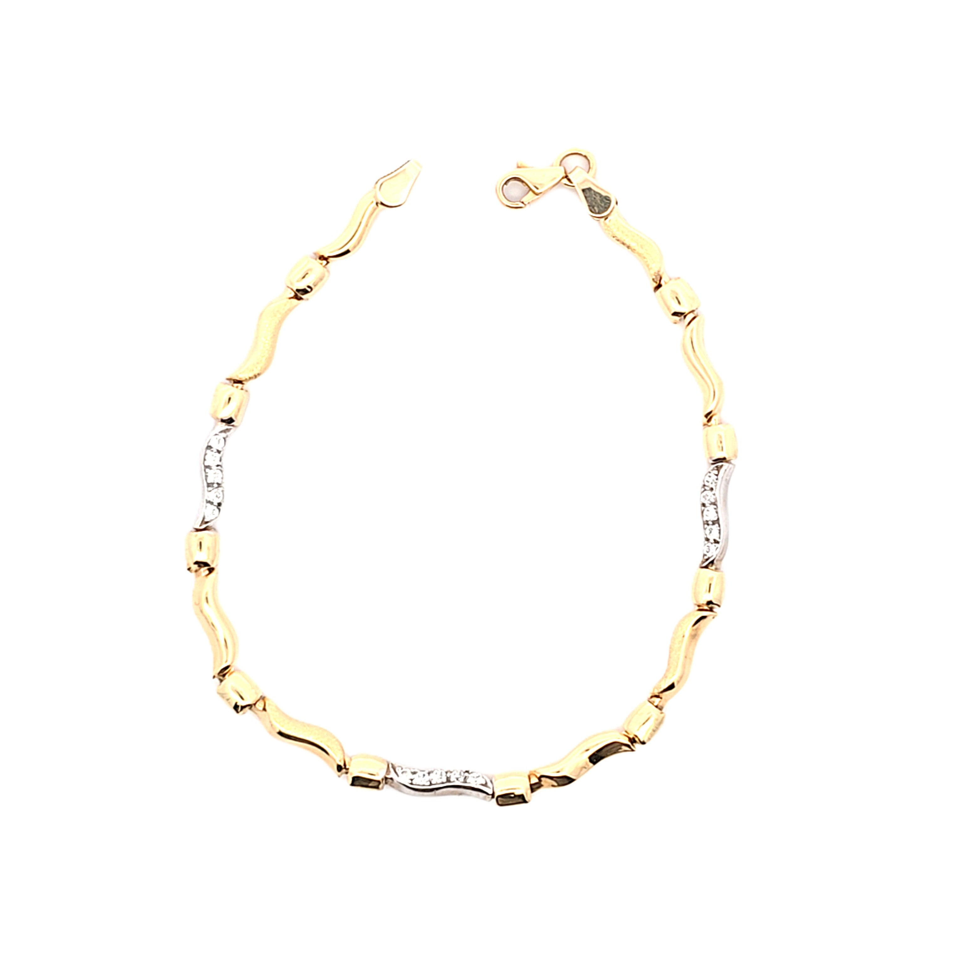 Armband Gelbgold / Weißgold 585 14kt