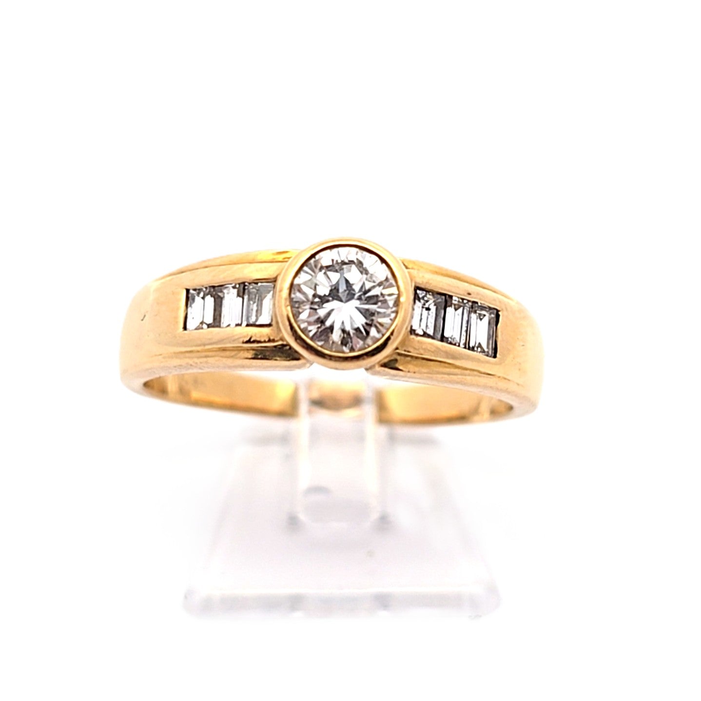 Damen Ring Gelbgold 750/18kt Brillanten *60*