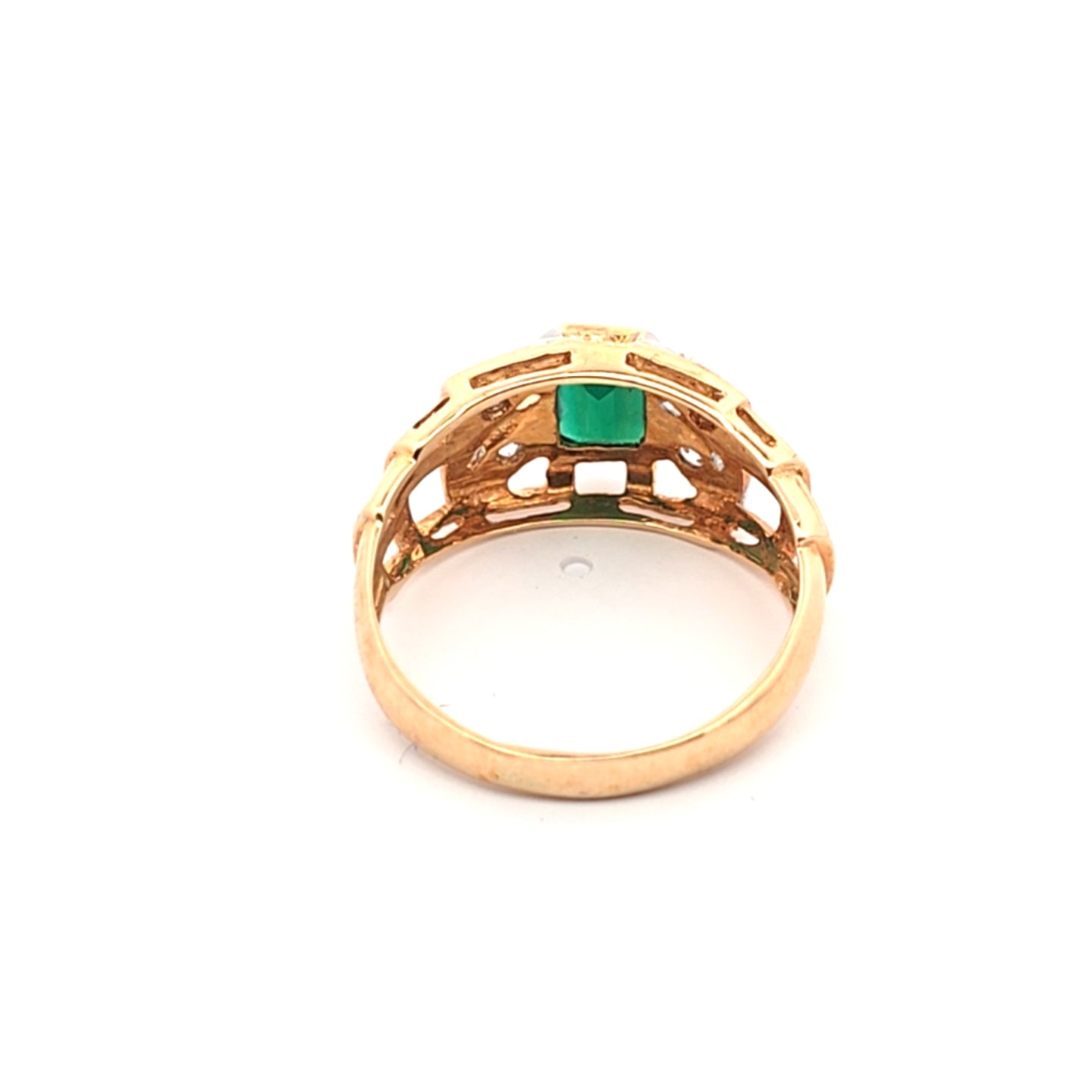 Damen Ring Gelb Gold 585 14 kt Zirkonia *61* Farbstein 226159