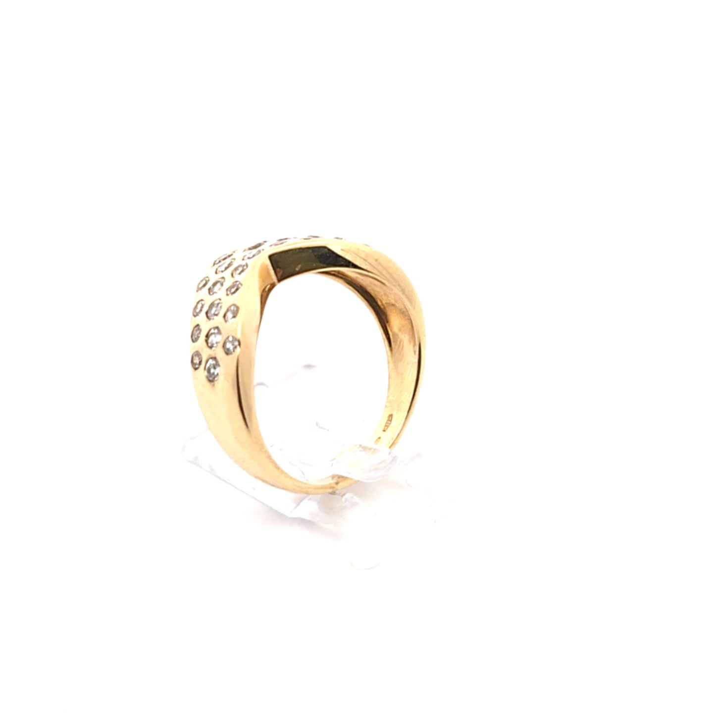 Damen Ring Gelb Gold 750 18 kt Zirkonia 227615