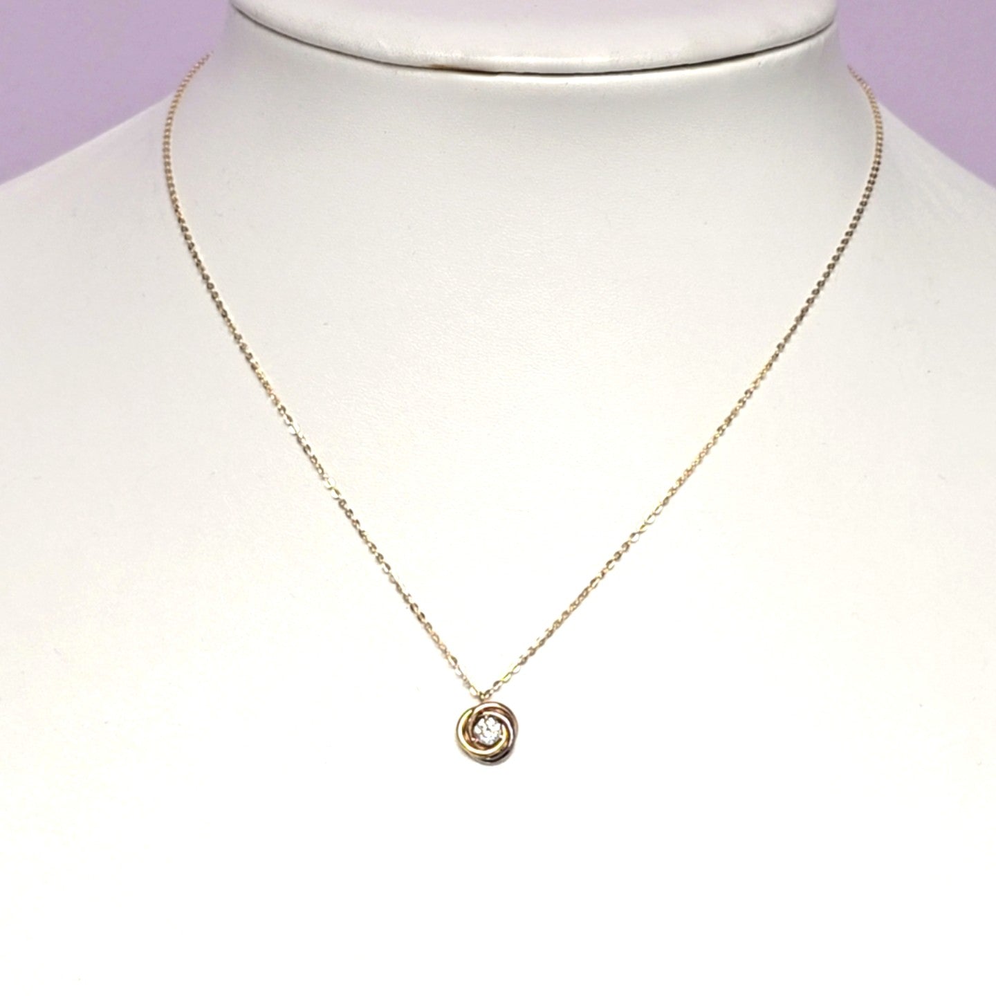 Cartier Kette Trinity Anhänger Brillant 0,18 ct 750 18 kt Schmuck