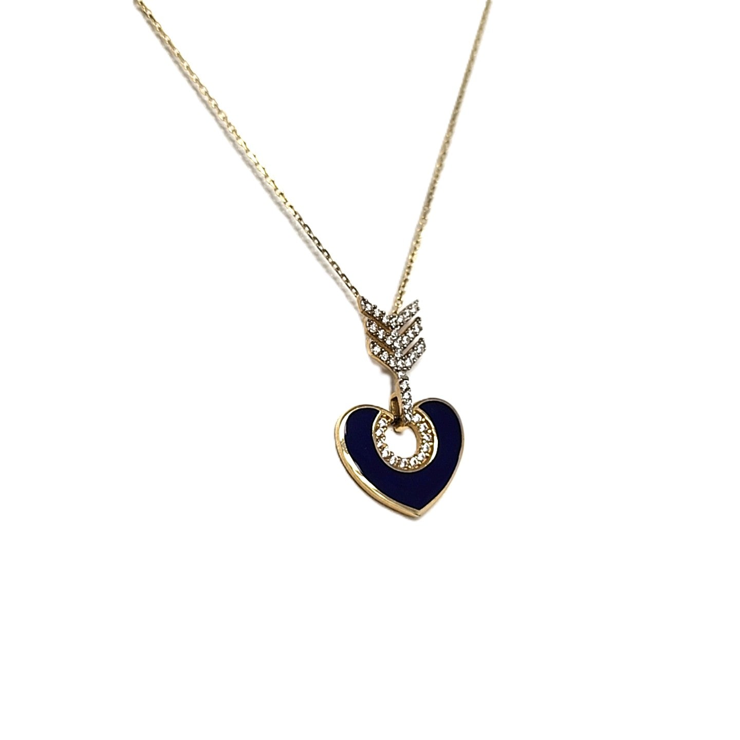 Damen Kette Herz Pfeil Gelbgold Zitkonia 585/14kt