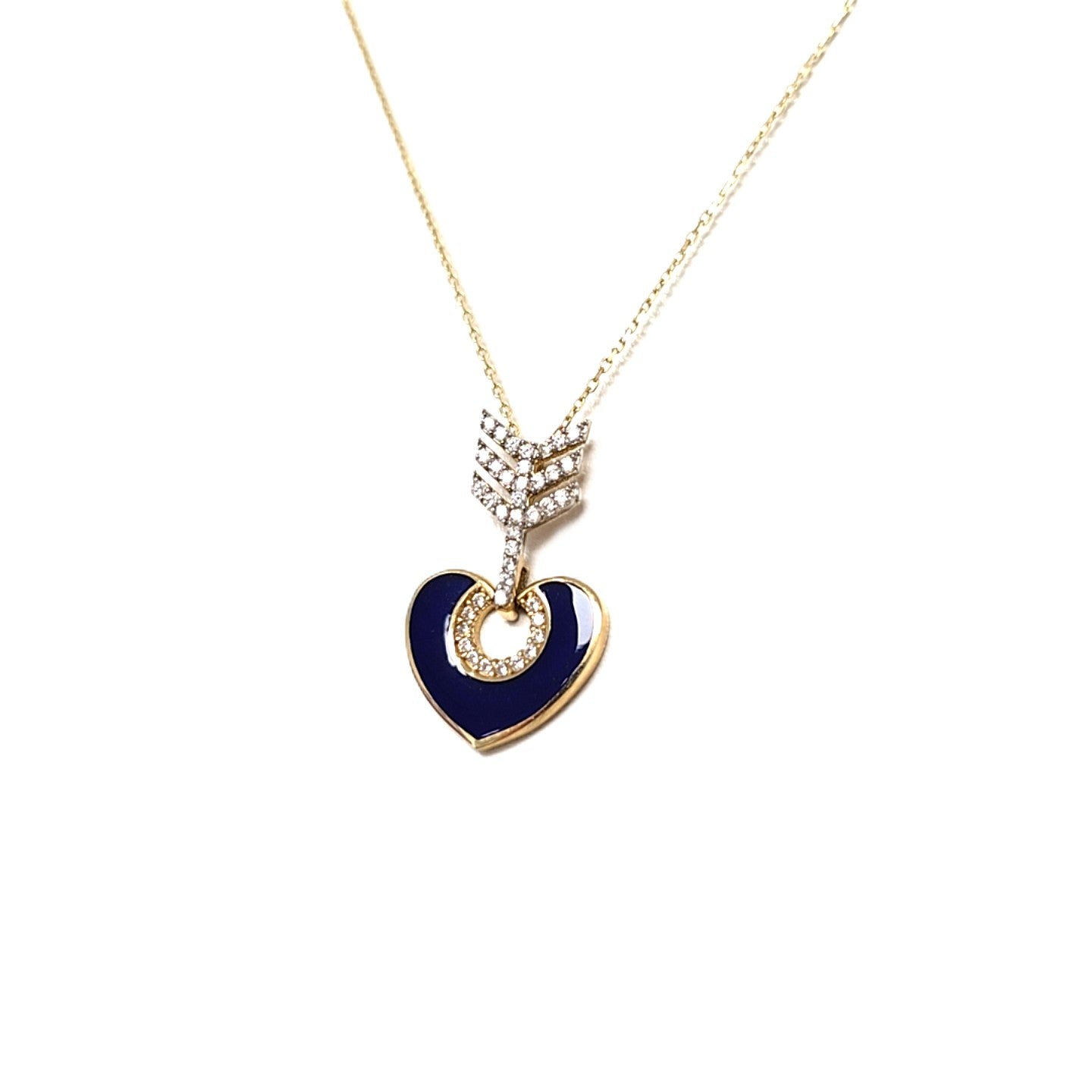 Damen Kette Herz Pfeil Gelbgold Zitkonia 585/14kt