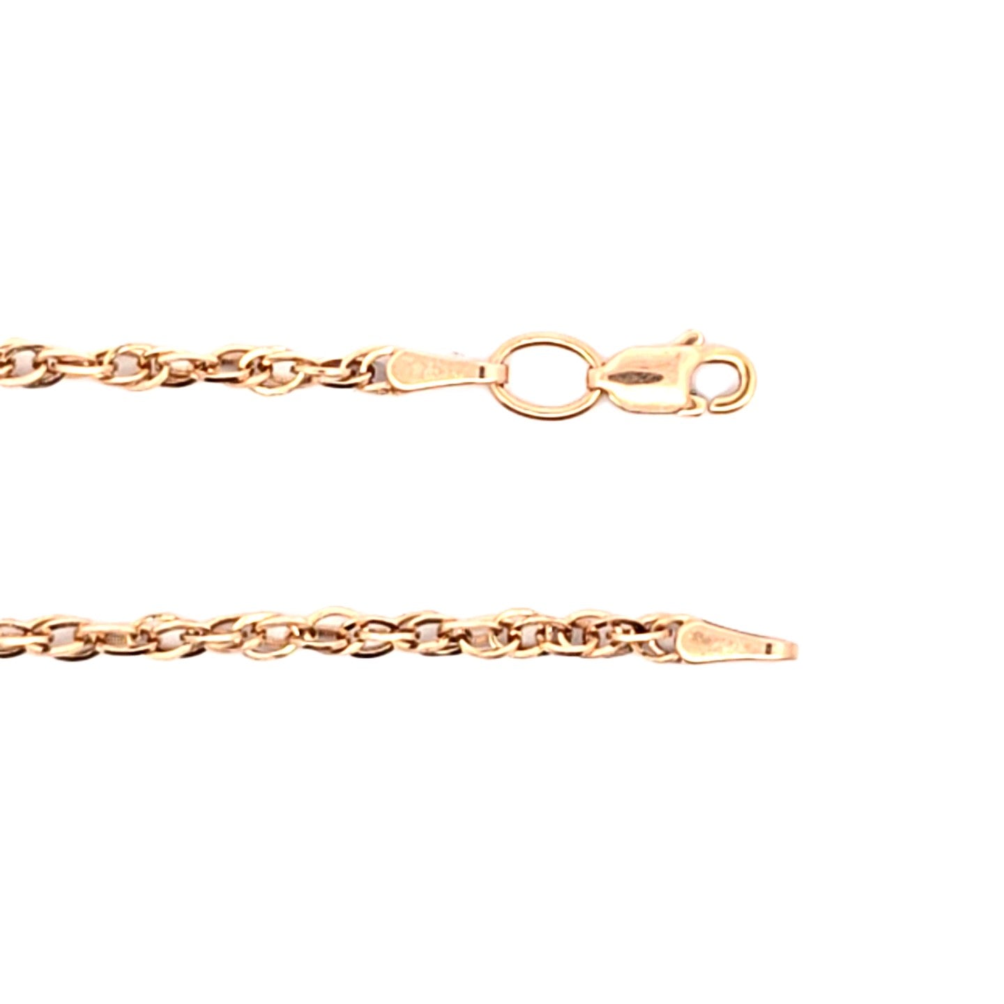 Kette Rotgold / Weißgold mit Kreuz 585/14kt